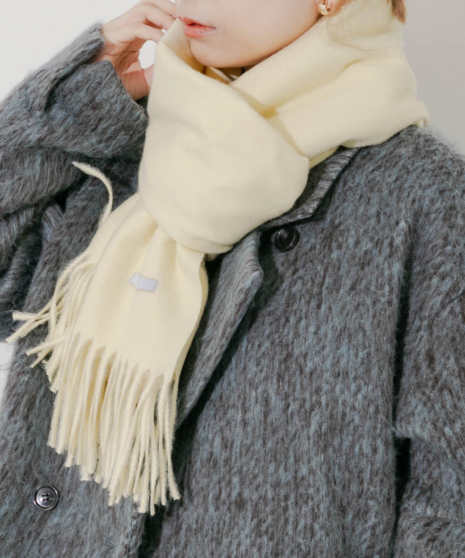 ムジシンプルマフラー YEL -