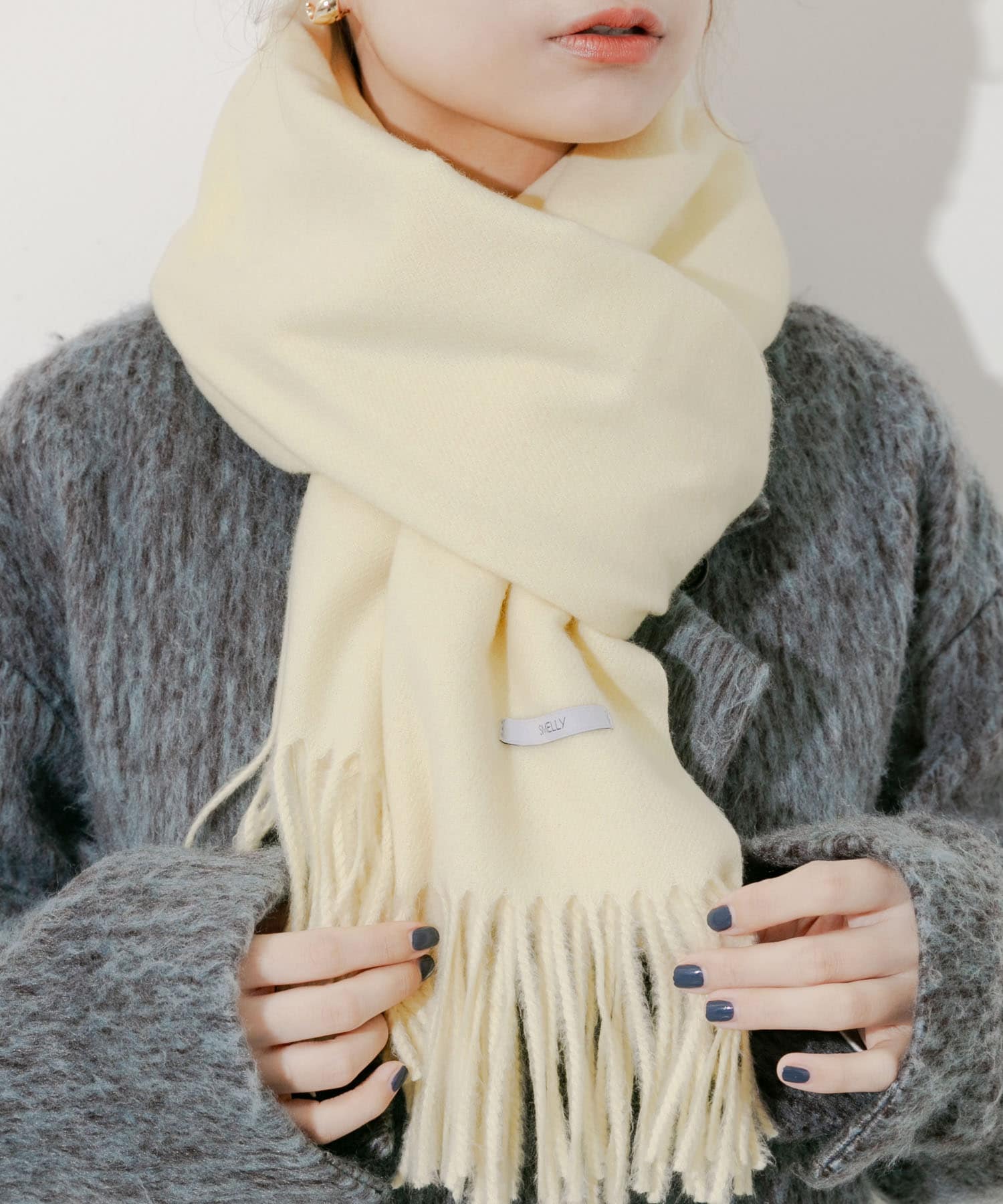 ムジシンプルマフラー YEL -