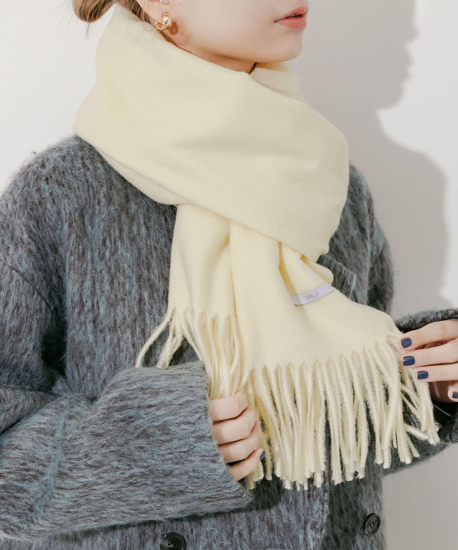 ムジシンプルマフラー YEL -