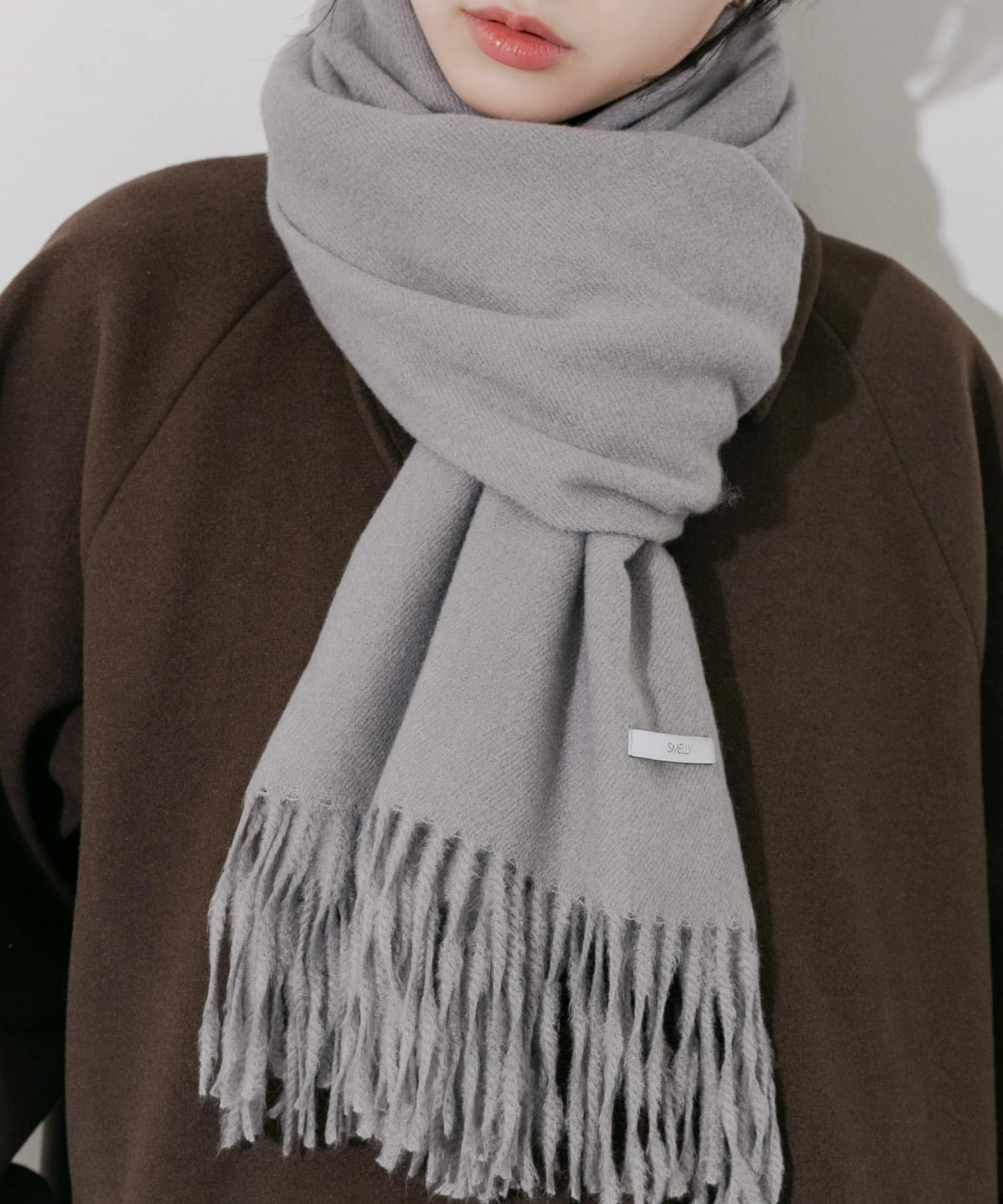 ムジシンプルマフラー GRY -