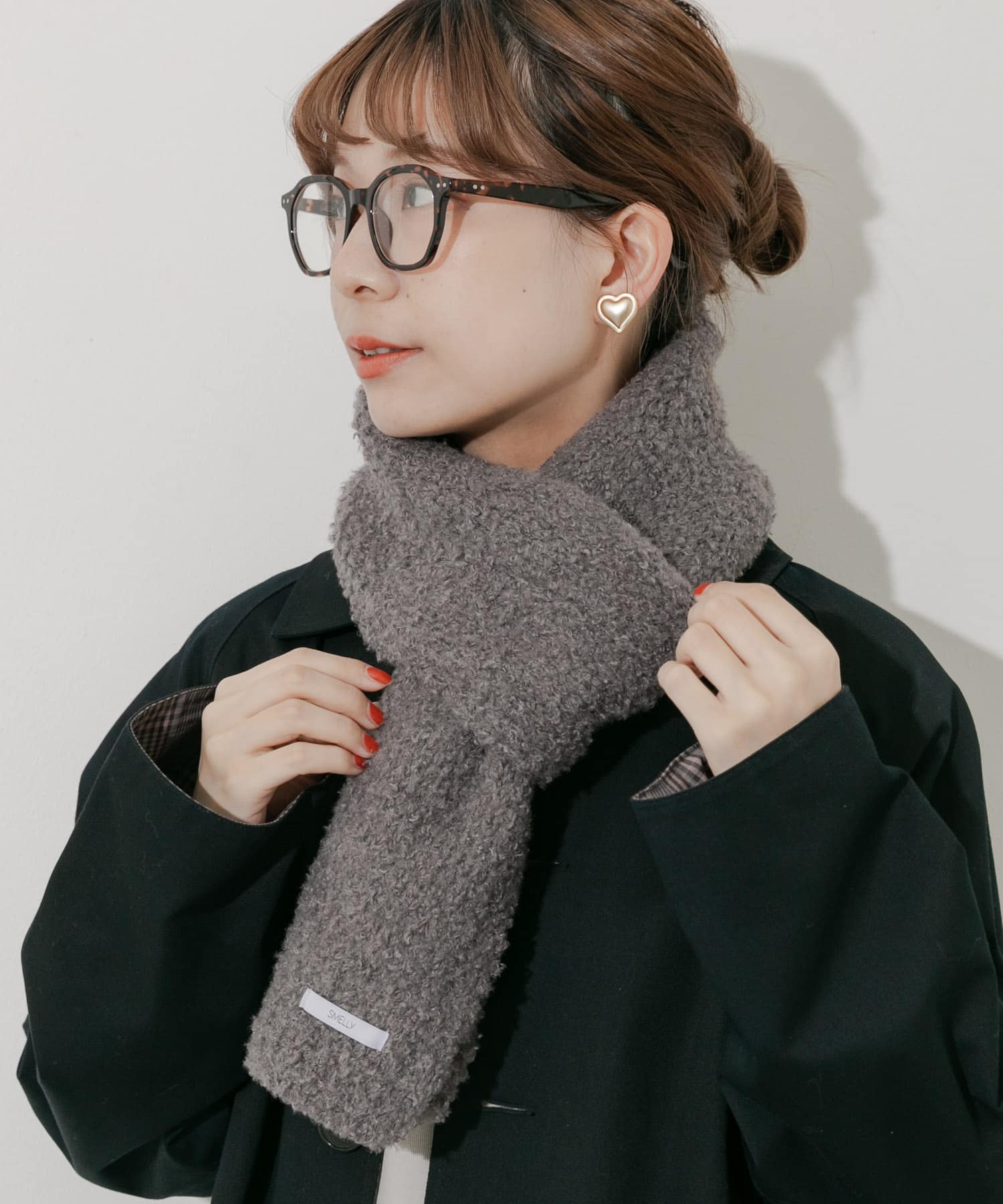 ボアニットマフラー GRY -