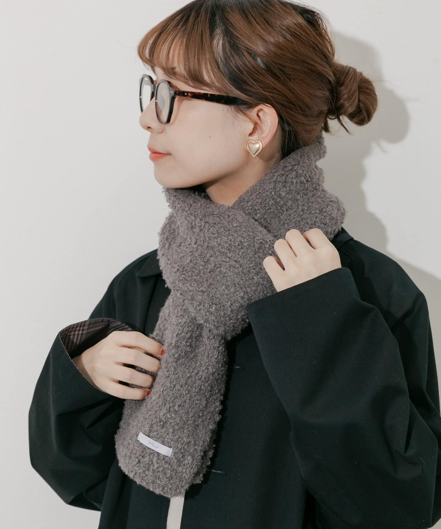 ボアニットマフラー GRY -