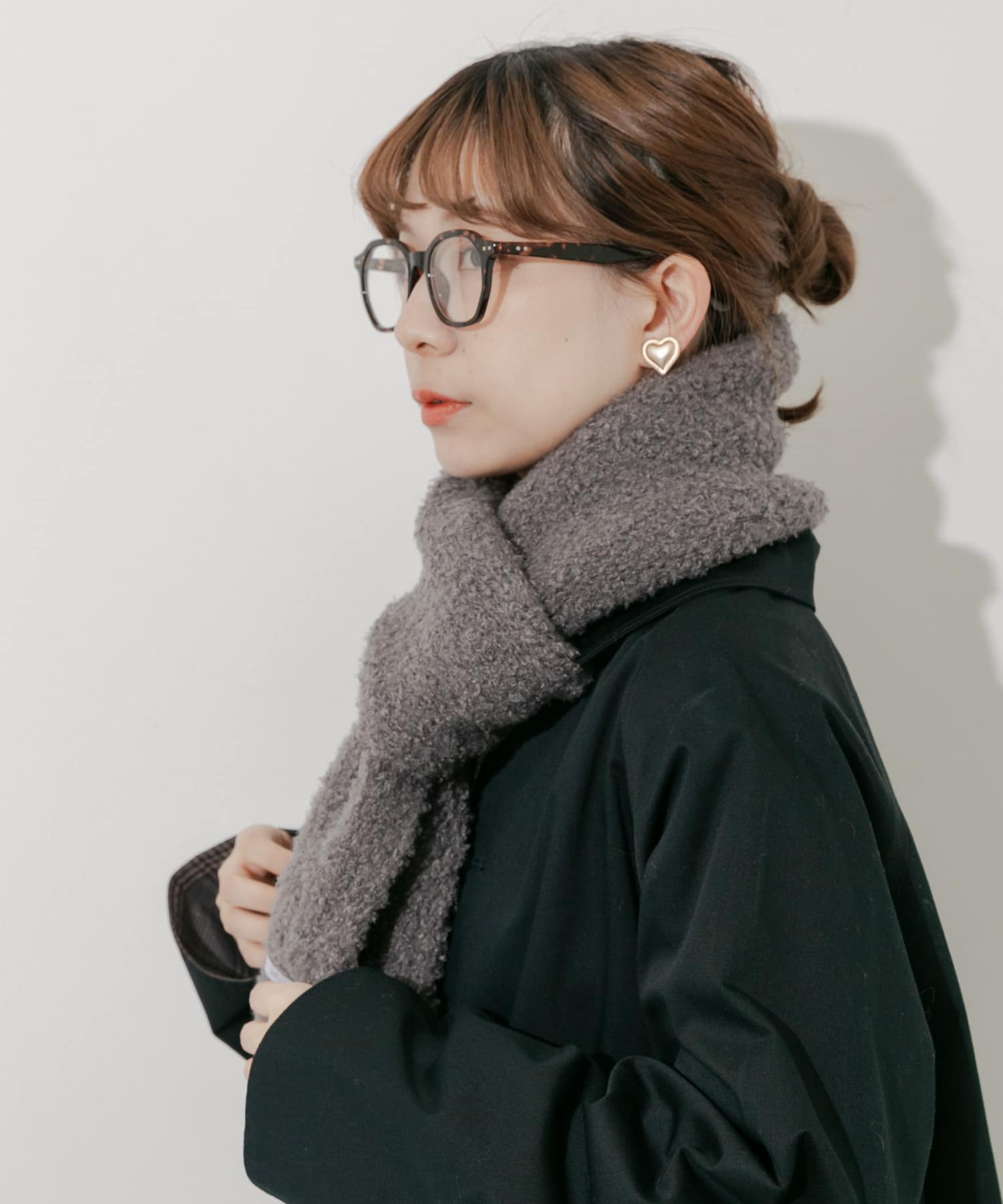 ボアニットマフラー GRY -