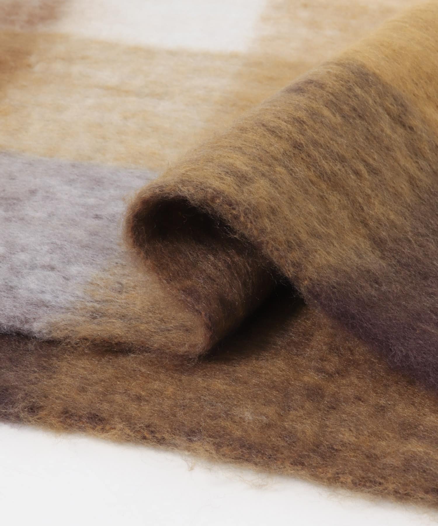 ボリュームチェックマフラー BRN -