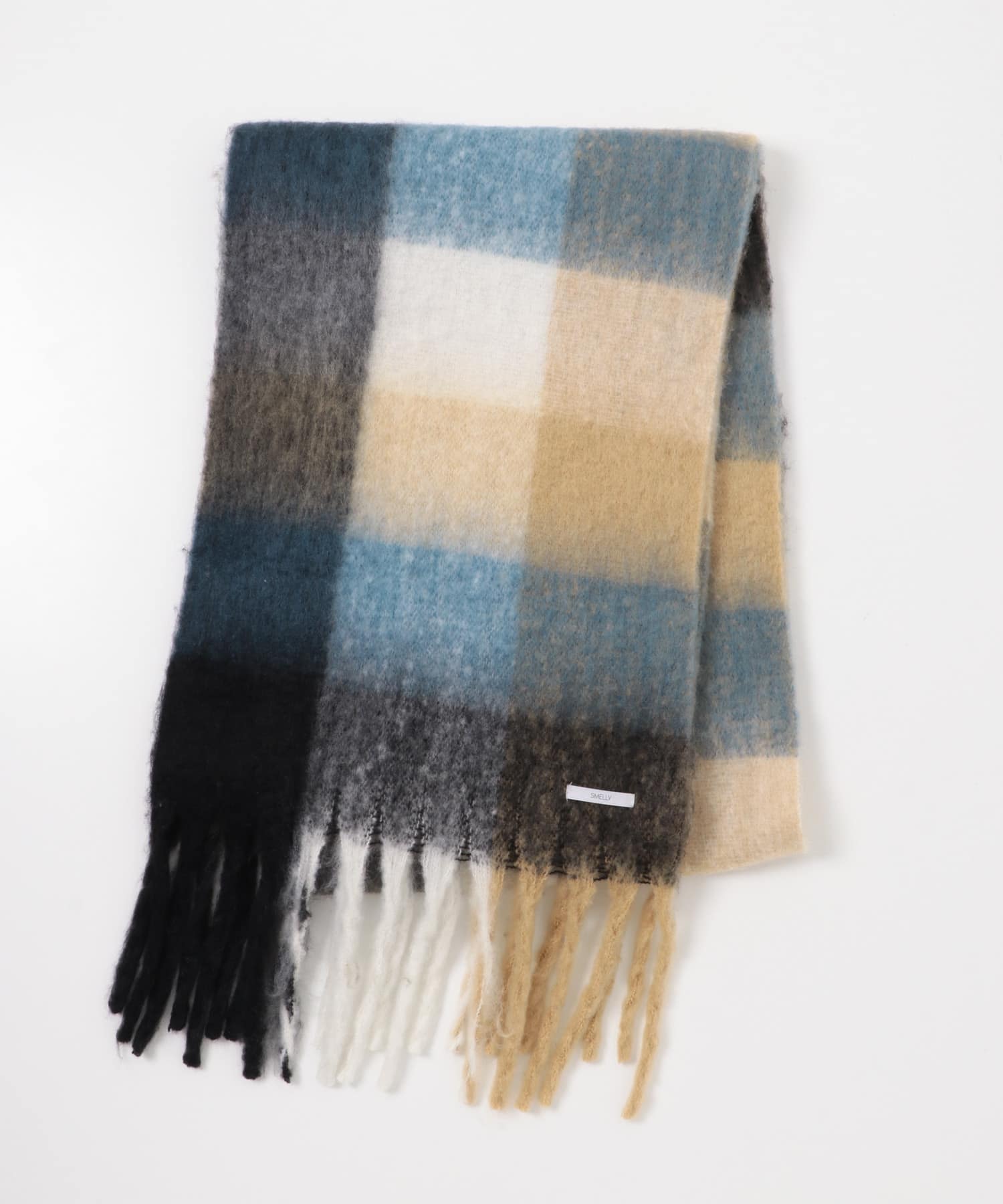 ボリュームチェックマフラー BLU -