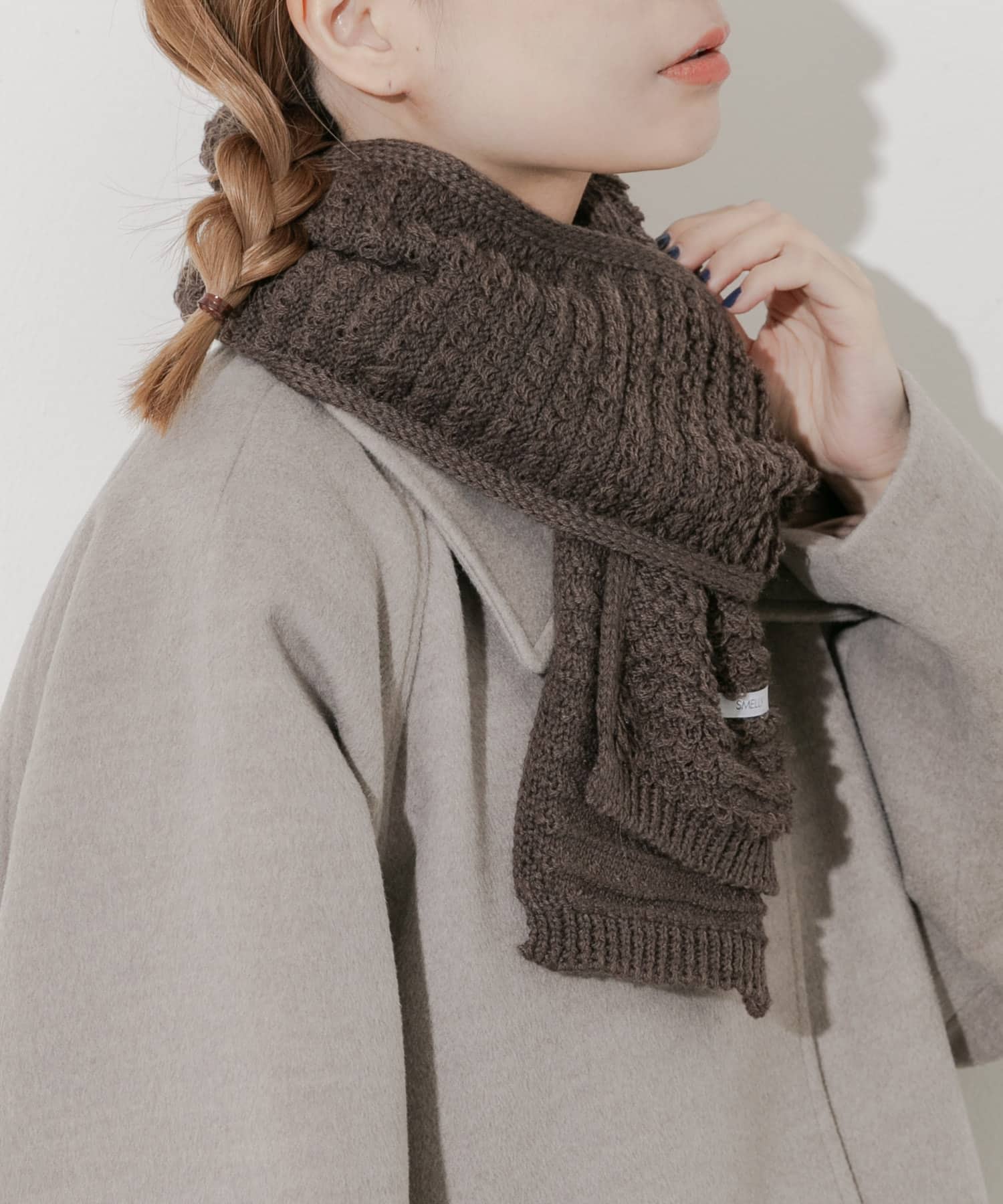 コンパクトニットマフラー BRN -