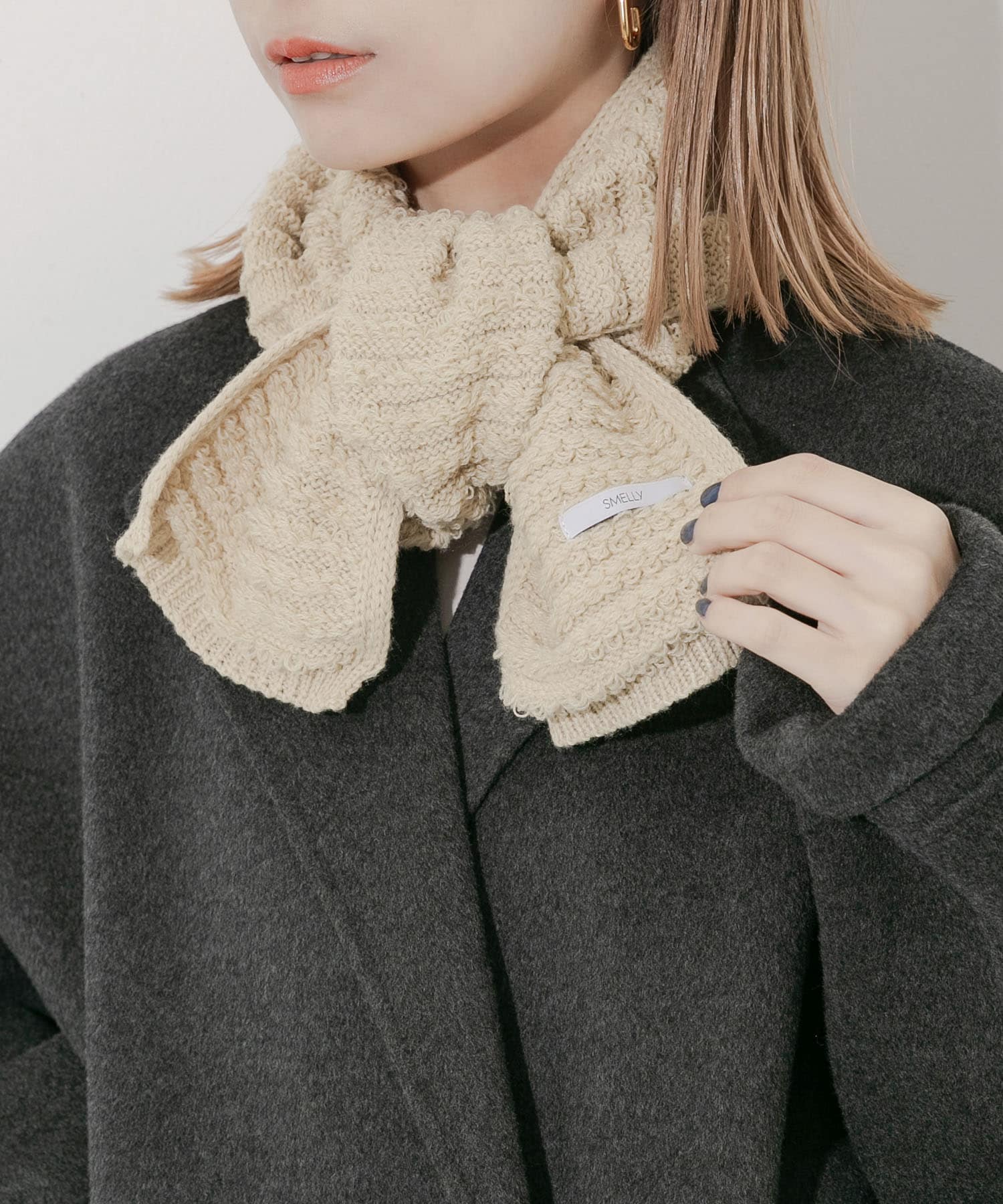 コンパクトニットマフラー BEG -