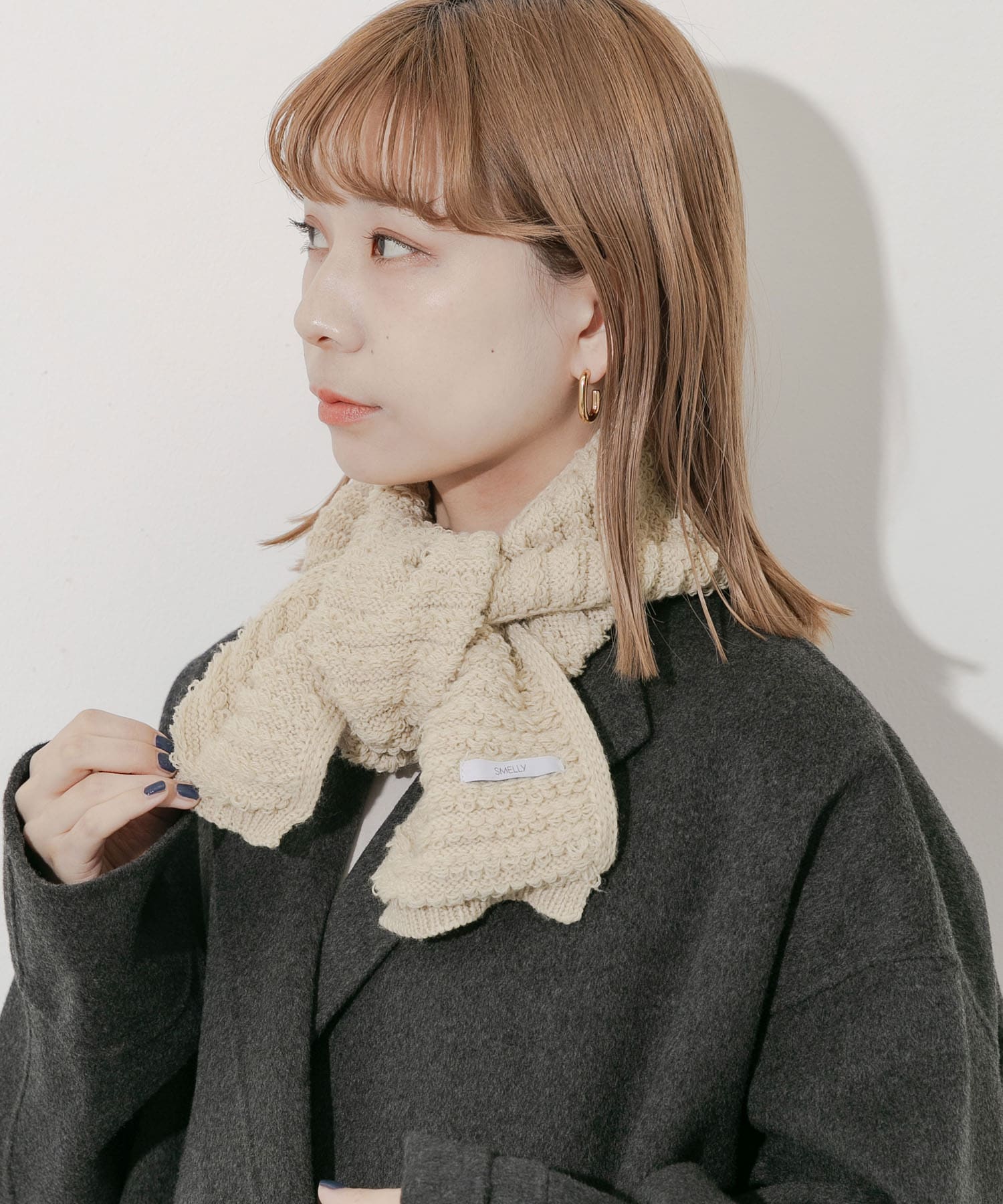 コンパクトニットマフラー BEG -