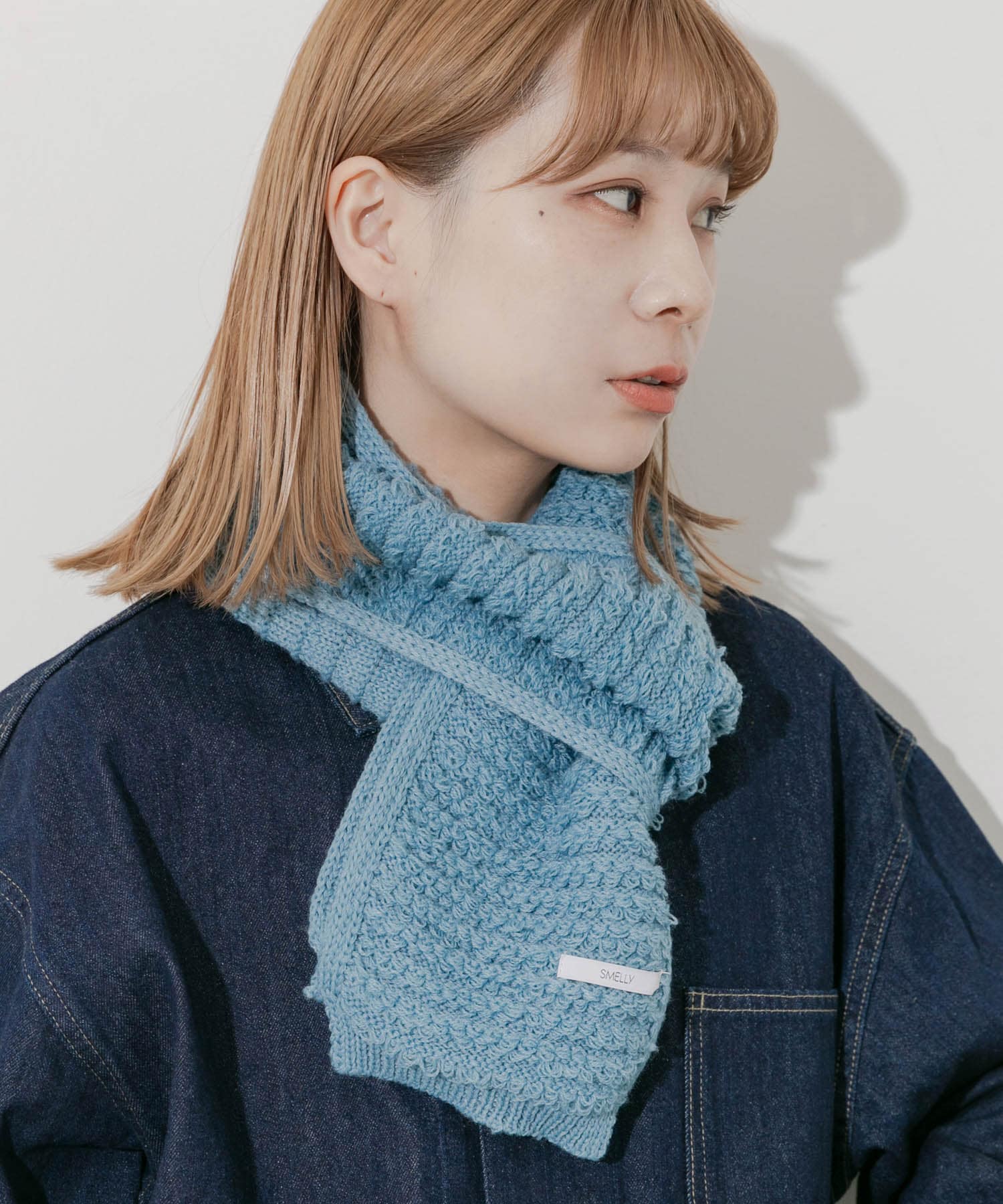 コンパクトニットマフラー BLU -