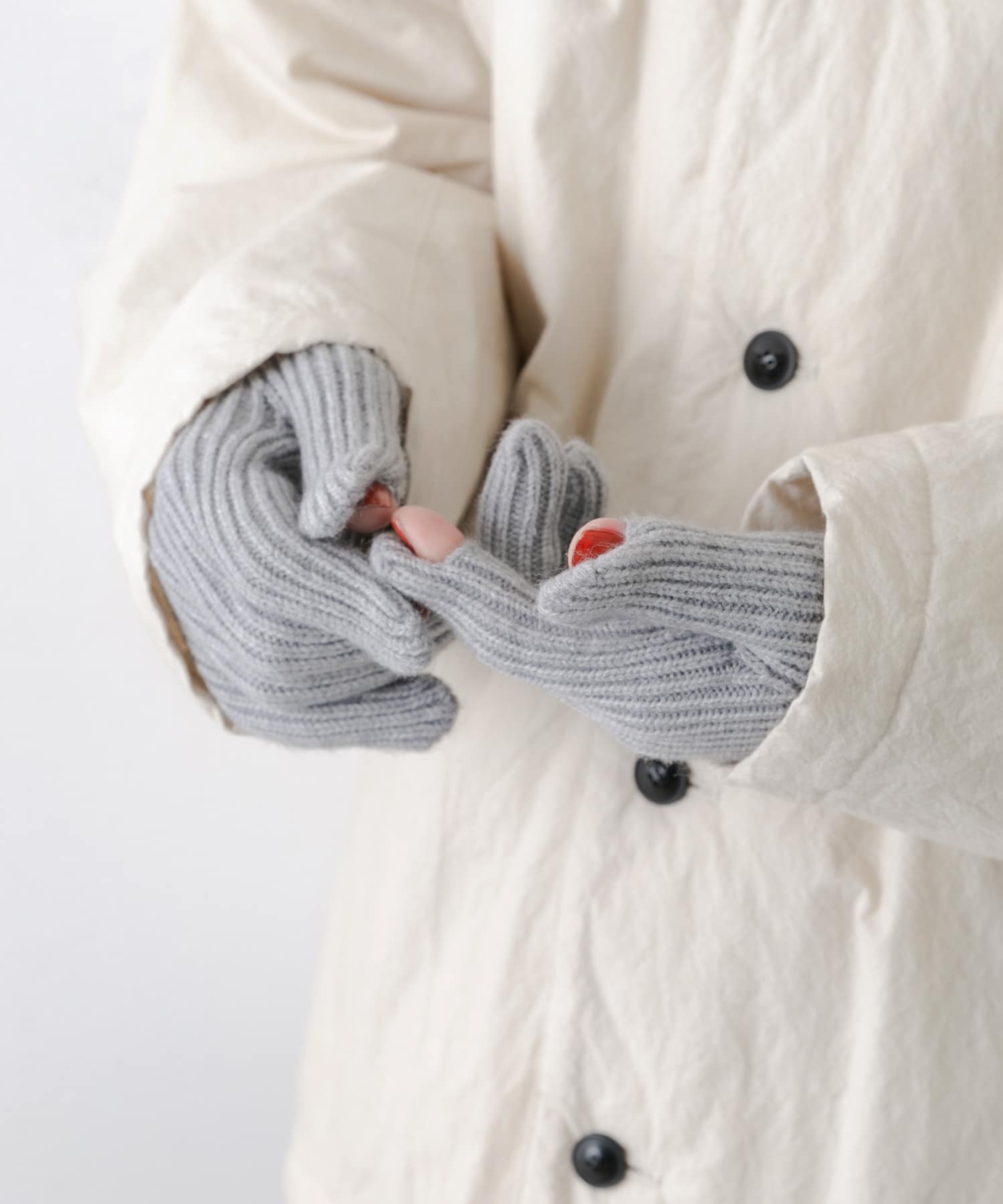 バイカラーホールタッチグローブ GRY -