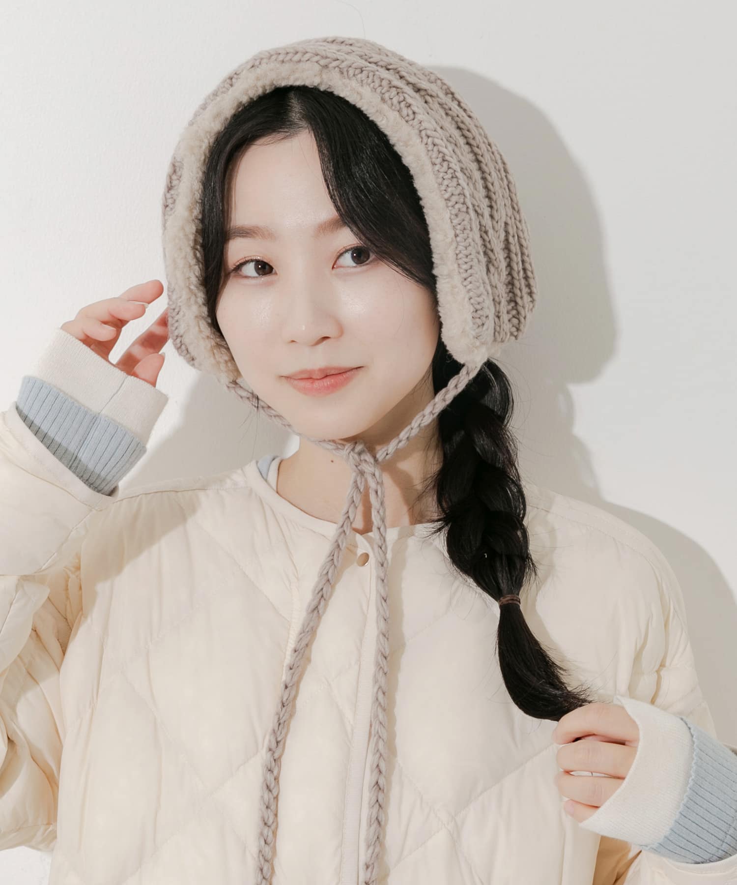 ケーブルコンビイヤーマフ BEG -