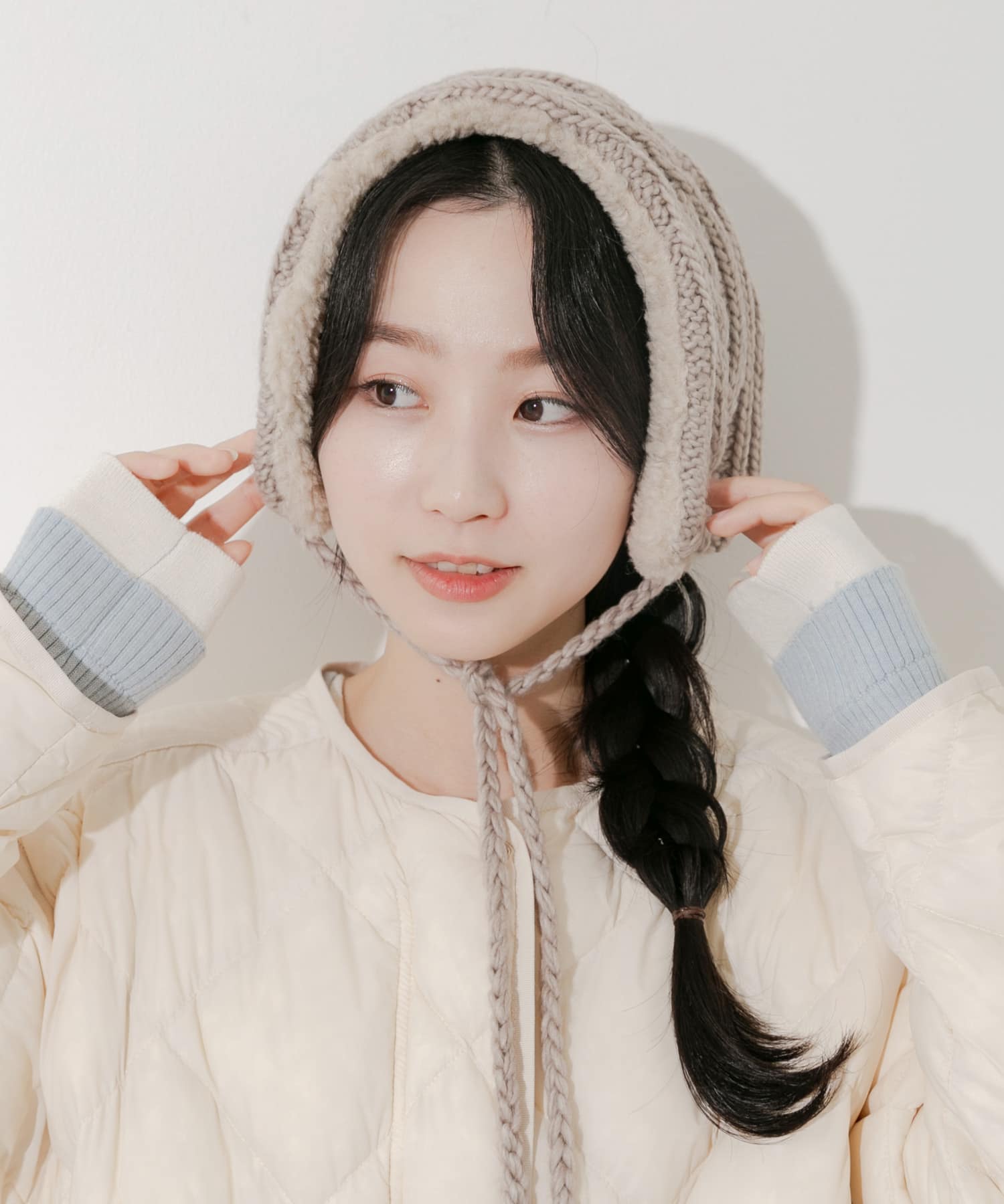 ケーブルコンビイヤーマフ BEG -