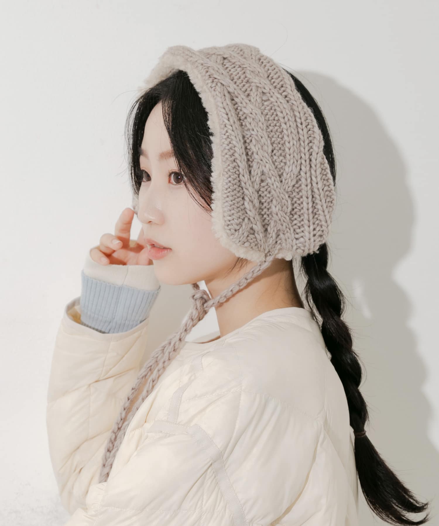 ケーブルコンビイヤーマフ BEG -