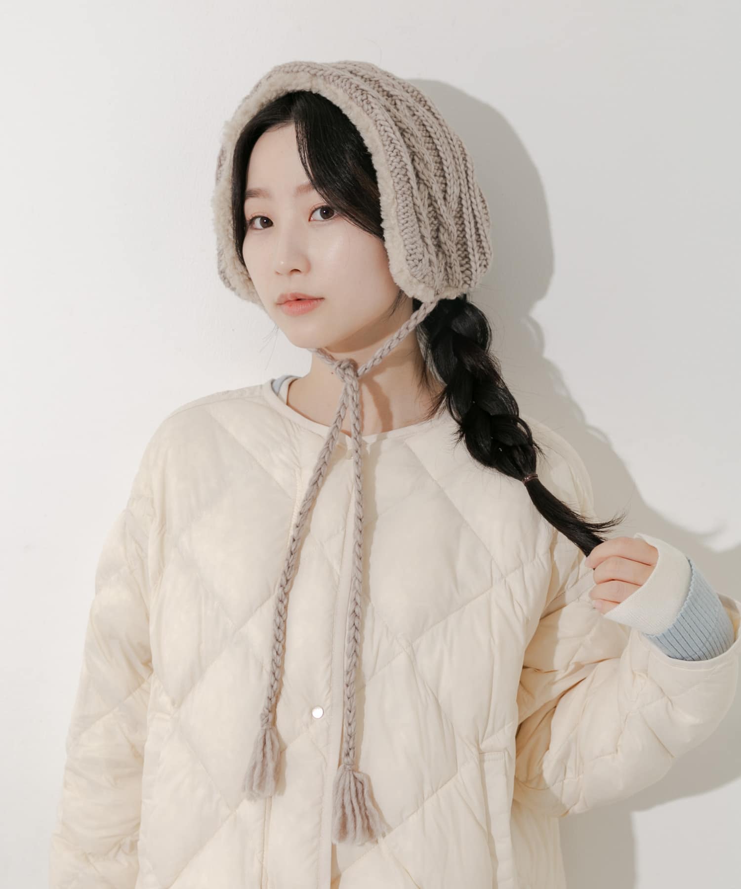 ケーブルコンビイヤーマフ BEG -