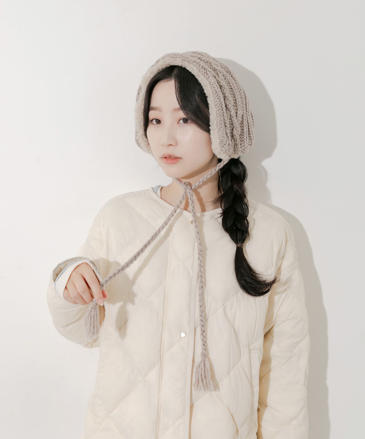 ケーブルコンビイヤーマフ BEG -