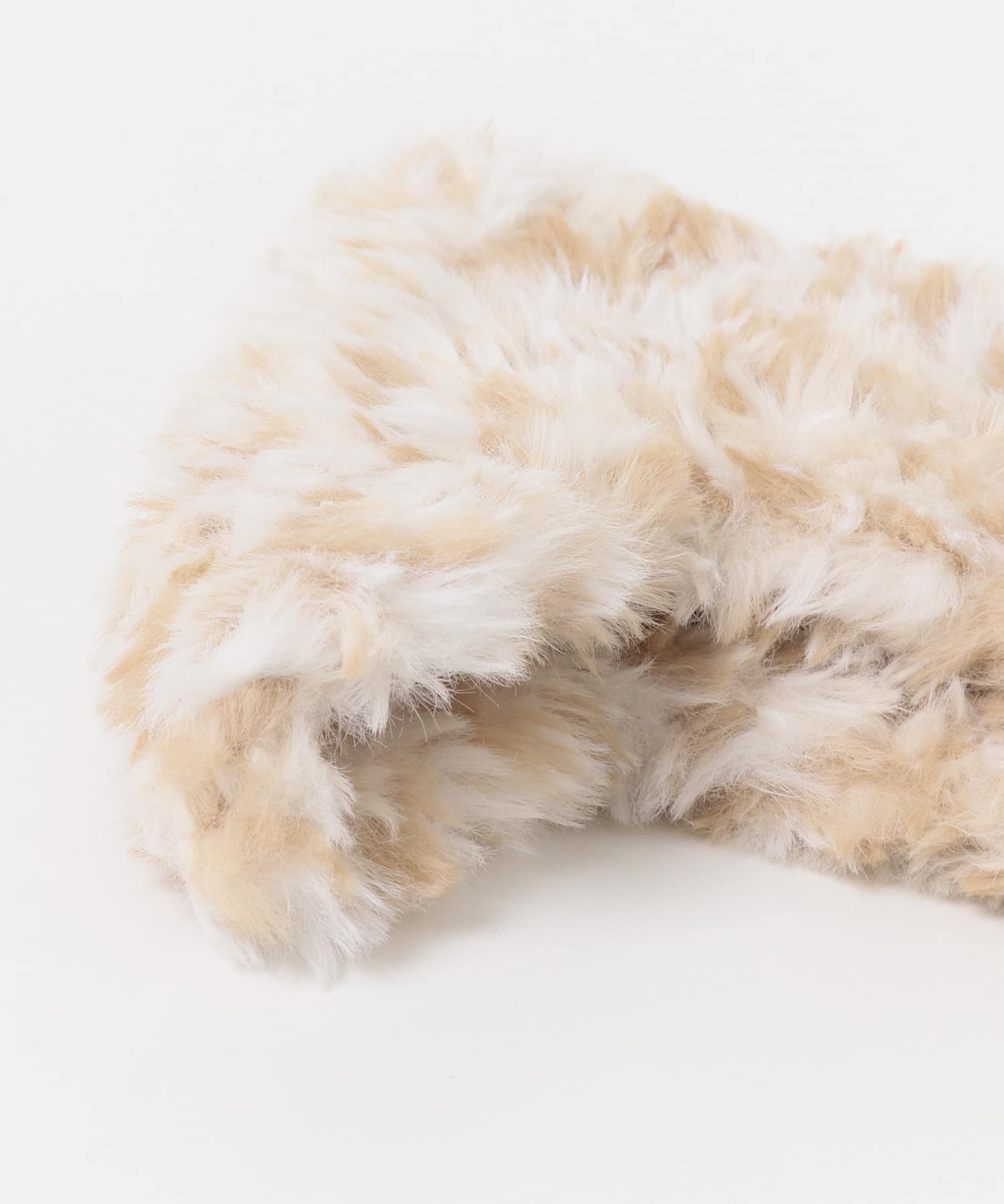 ファーフラップヘアバンド BEG -