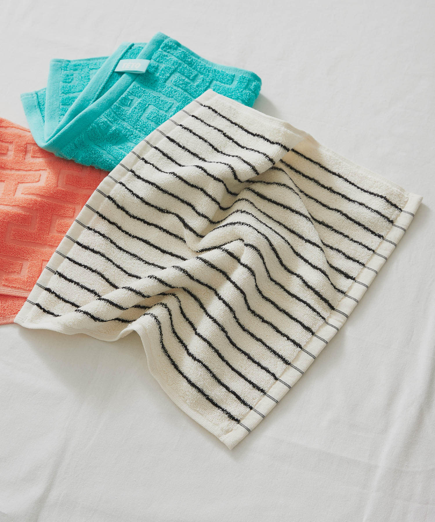 TETO　SUPIMA COTTON HANDTOWEL WH/BK -