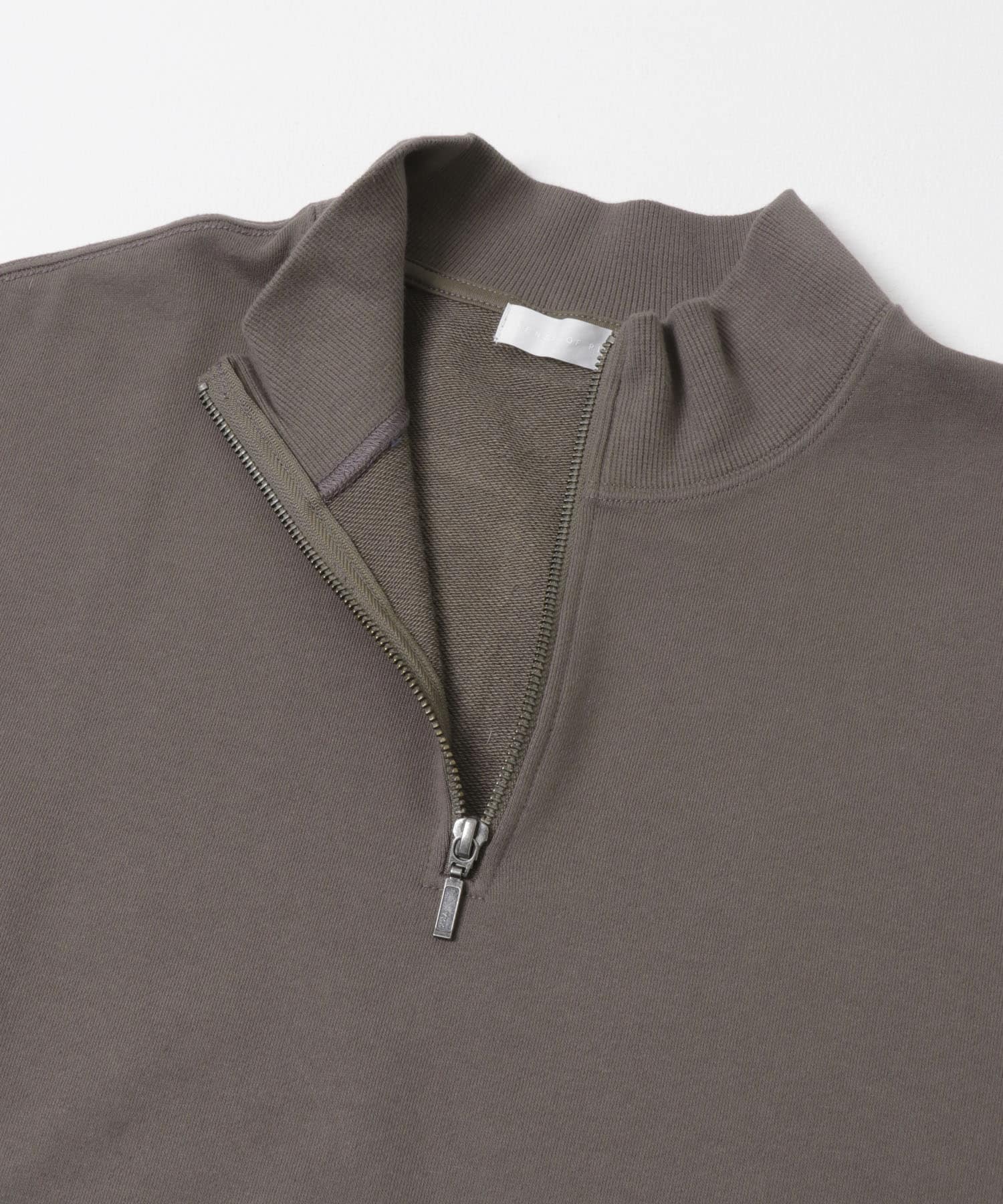 『洗濯可/撥水/防花粉』SKIN Proofハーフジップスウェット BROWN M