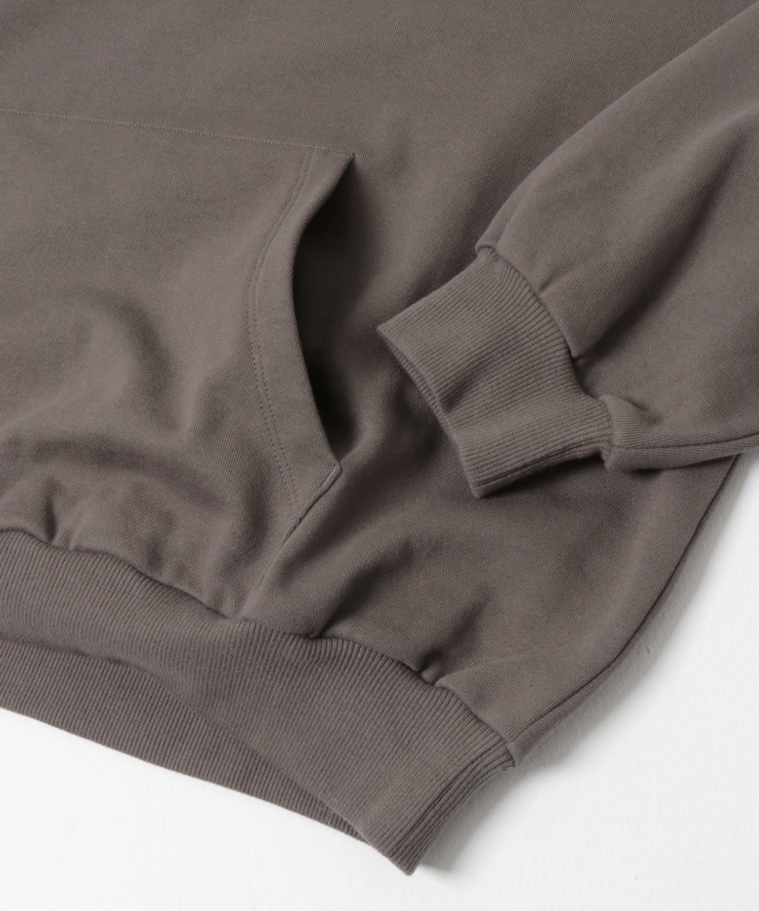 『洗濯可/撥水/防花粉』SKIN Proofハーフジップスウェット BROWN M