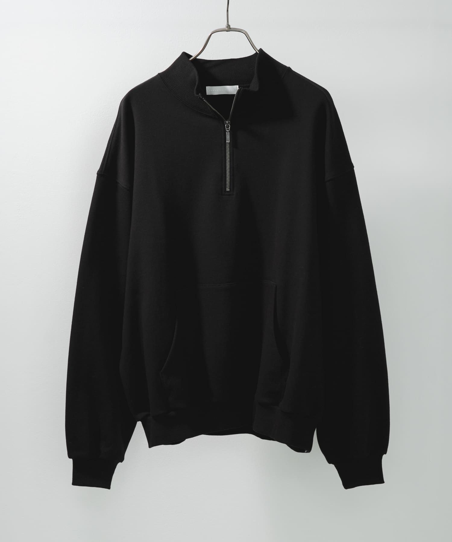 『洗濯可/撥水/防花粉』SKINProofハーフジップスウェット BLACK L