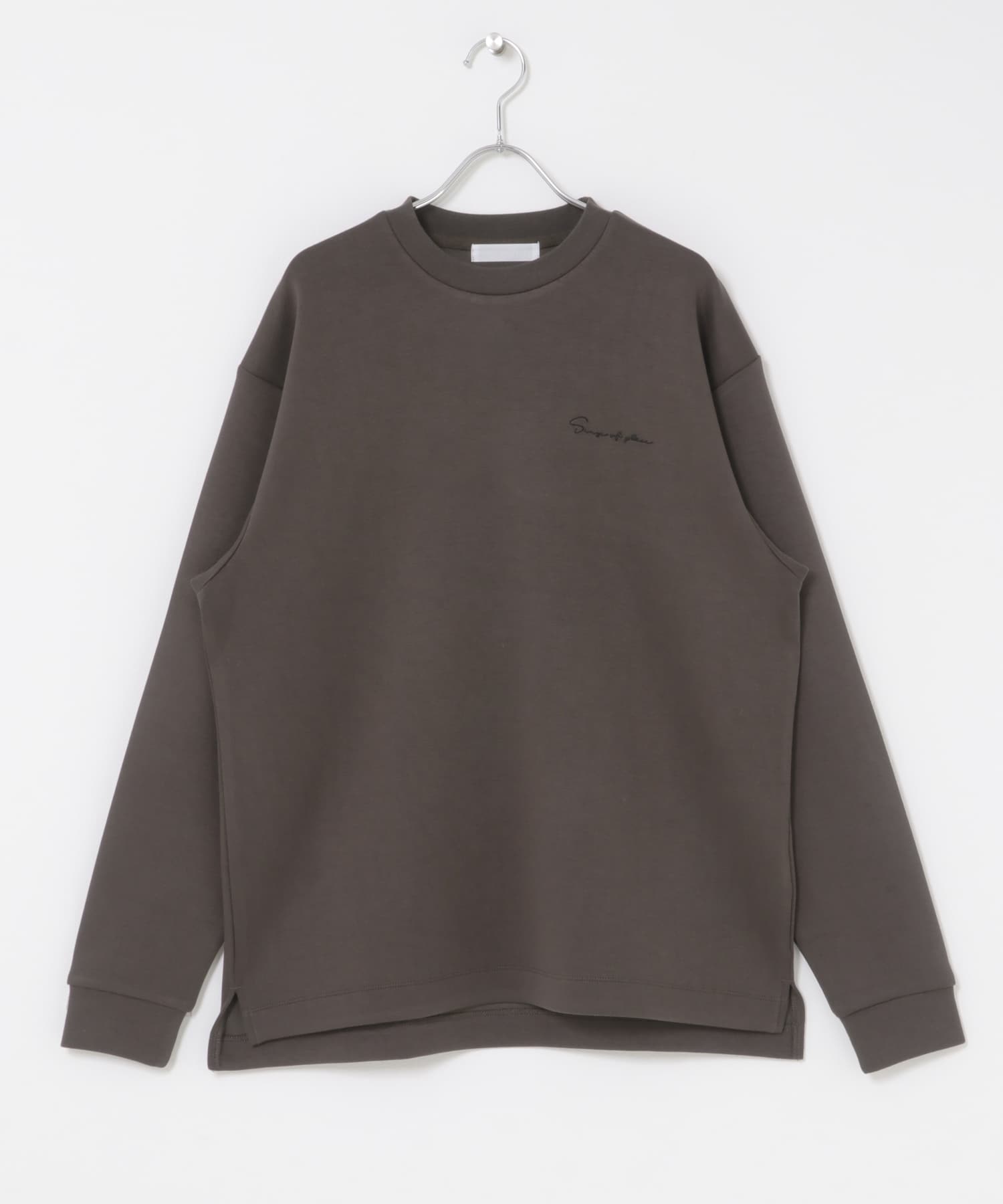 『一部WEB限定カラー』シシュウダンボールポンチロングスリーブTシャツ D.BROWN M
