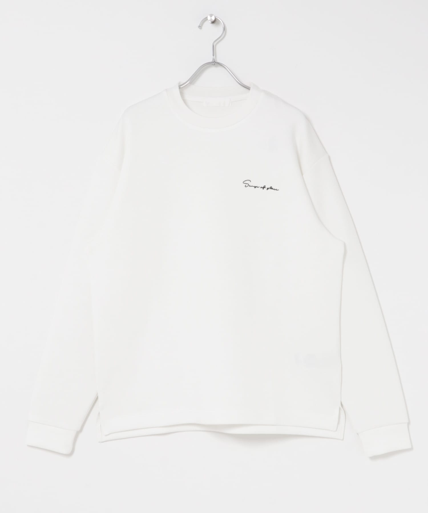 『一部WEB限定カラー』シシュウダンボールポンチロングスリーブTシャツ WHITE M