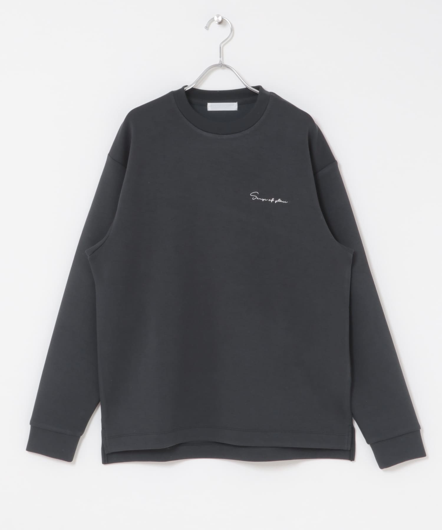 『一部WEB限定カラー』『ユニセックス』シシュウダンボールポンチロングスリーブTシャツ BLACK M