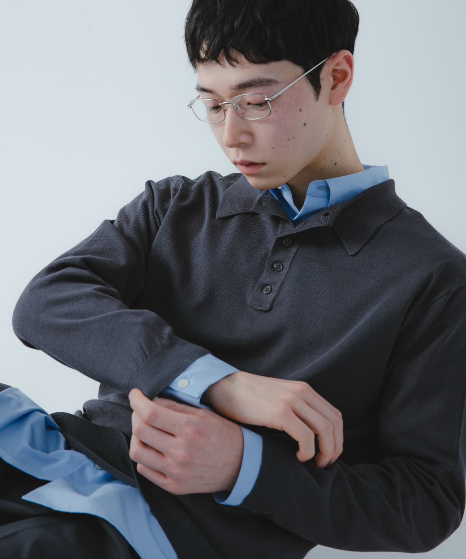 『洗濯可/防花粉』SKINProofニットポロシャツ