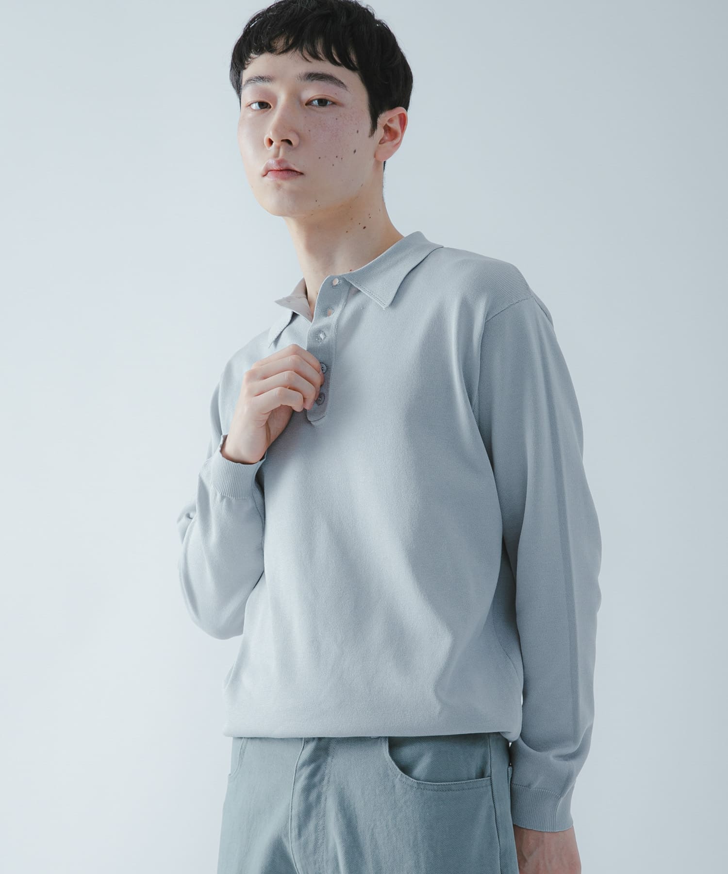 『洗濯可/防花粉』SKINProofニットポロシャツ