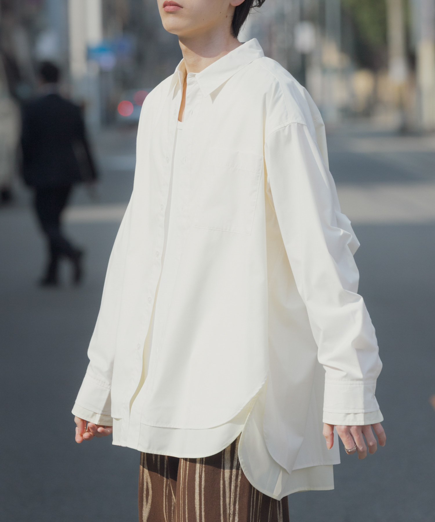 レイヤードレギュラーカラーシャツ