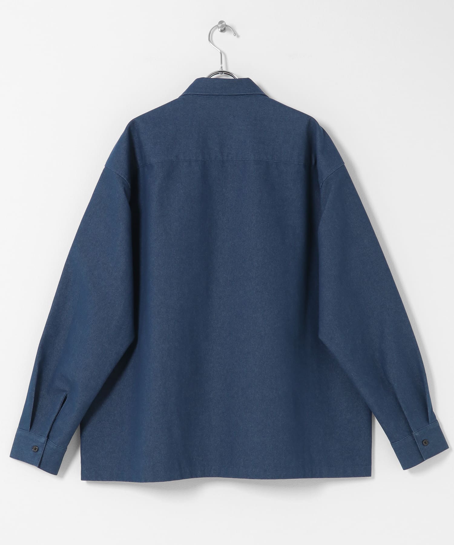 ダブルポケットカラーデニムシャツ D.INDIGO M