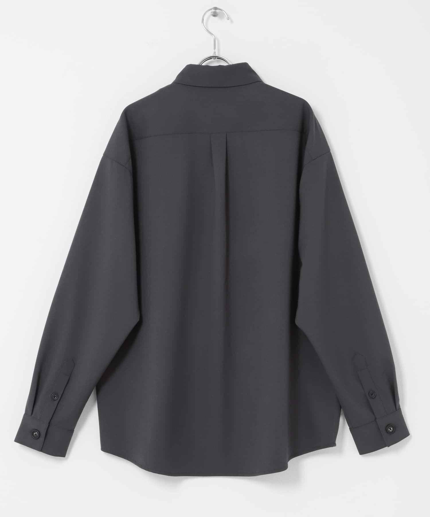 『ユニセックス』『イージーケア』カラールーズシャツ CHARCOAL M