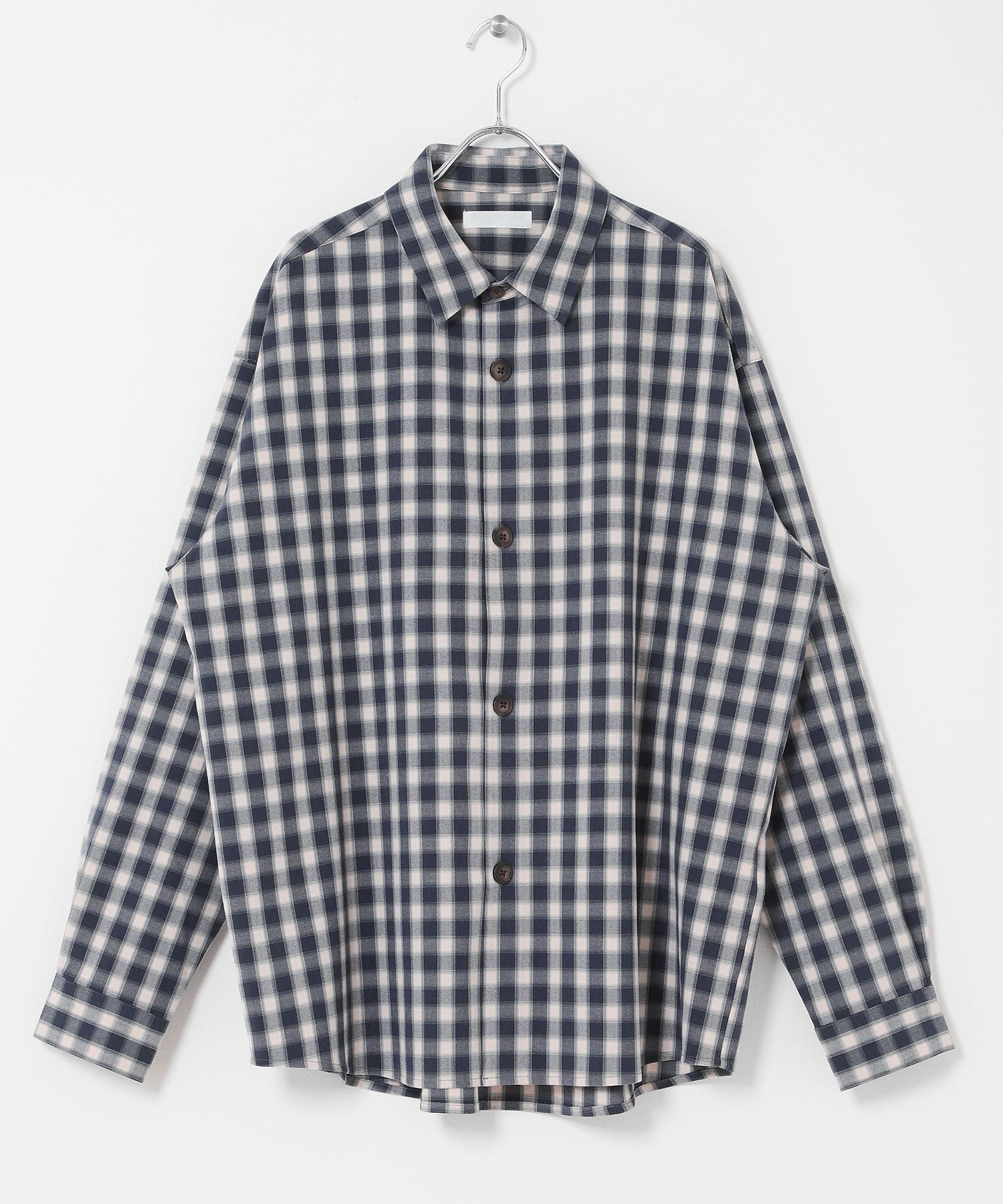 『ユニセックス』『イージーケア』カラールーズシャツ NAVY M