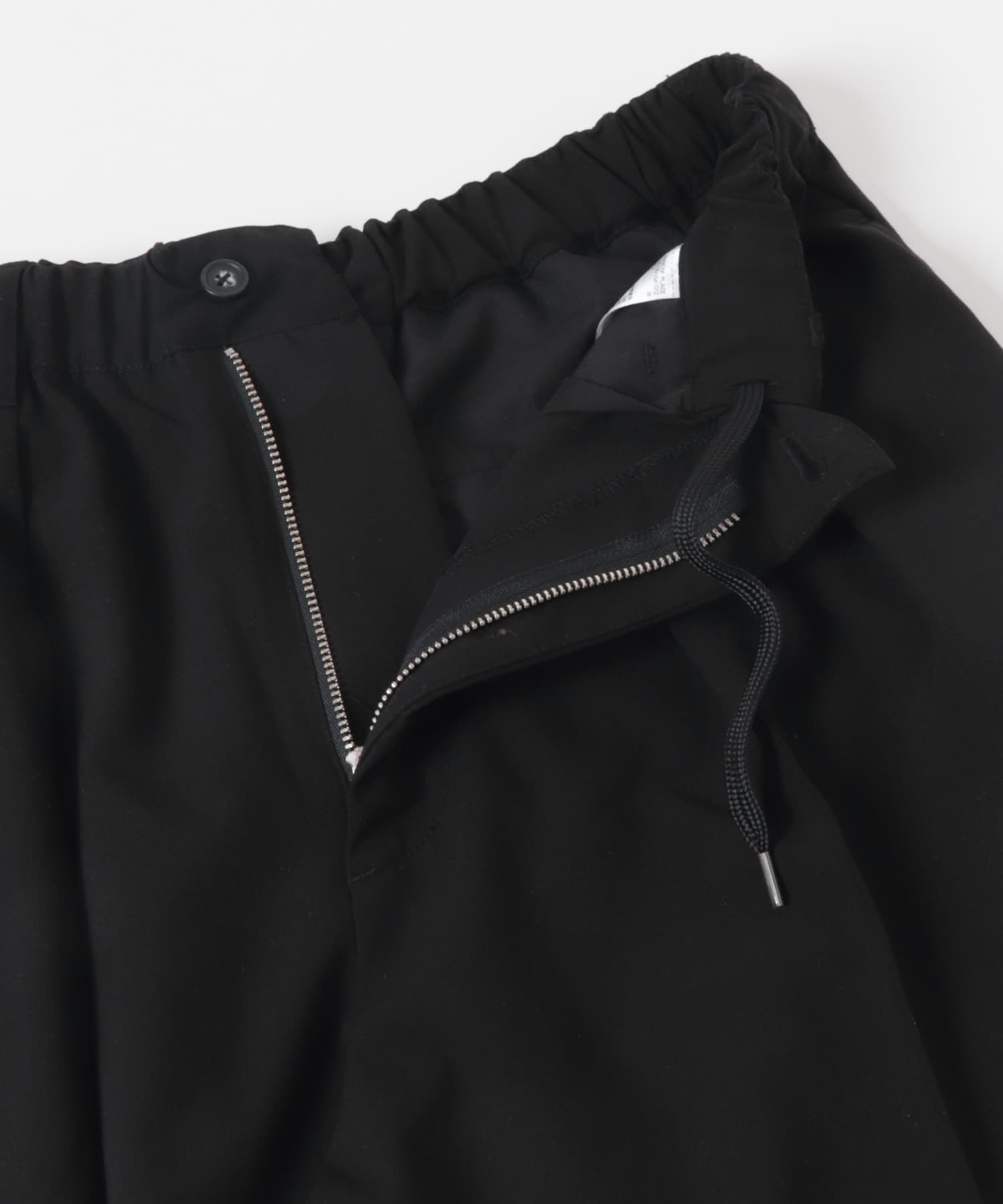 『イージーケア』カラー2タックワイドテーパードパンツ BLACK M