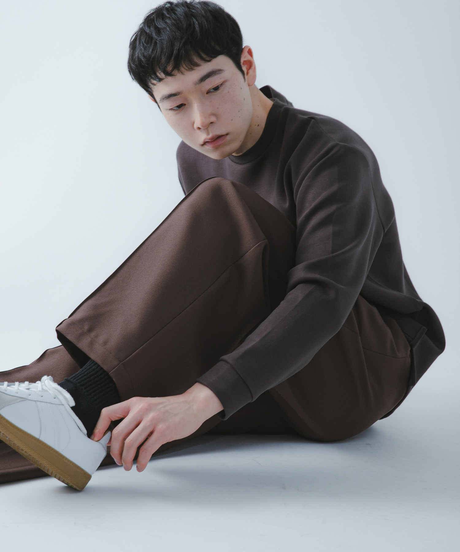 『撥水/防花粉』SKIN Proofタックワイドパンツ