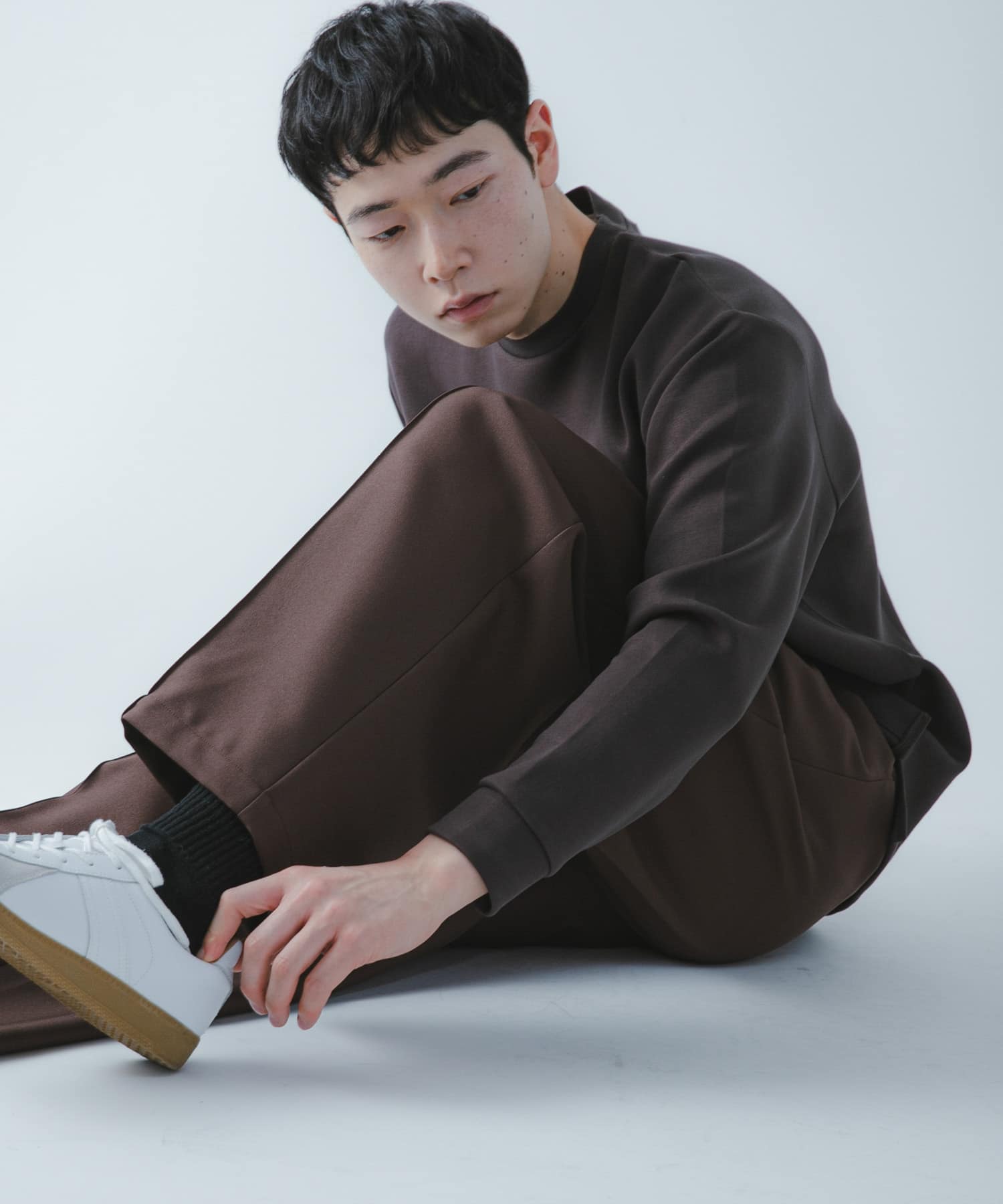 『撥水/防花粉』SKINProofタックワイドパンツ