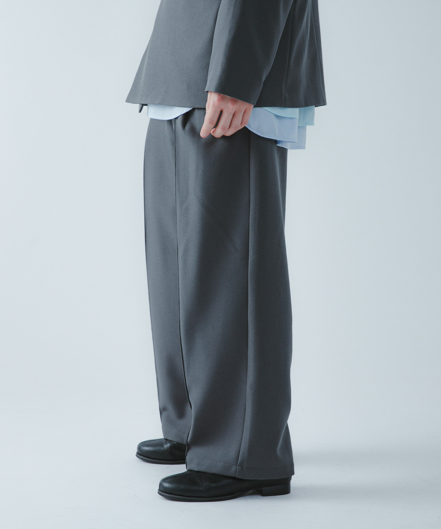 『撥水/防花粉』SKIN Proofタックワイドパンツ