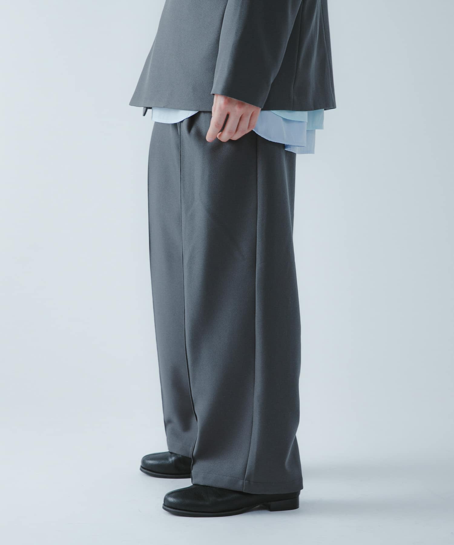 『撥水/防花粉』SKINProofタックワイドパンツ
