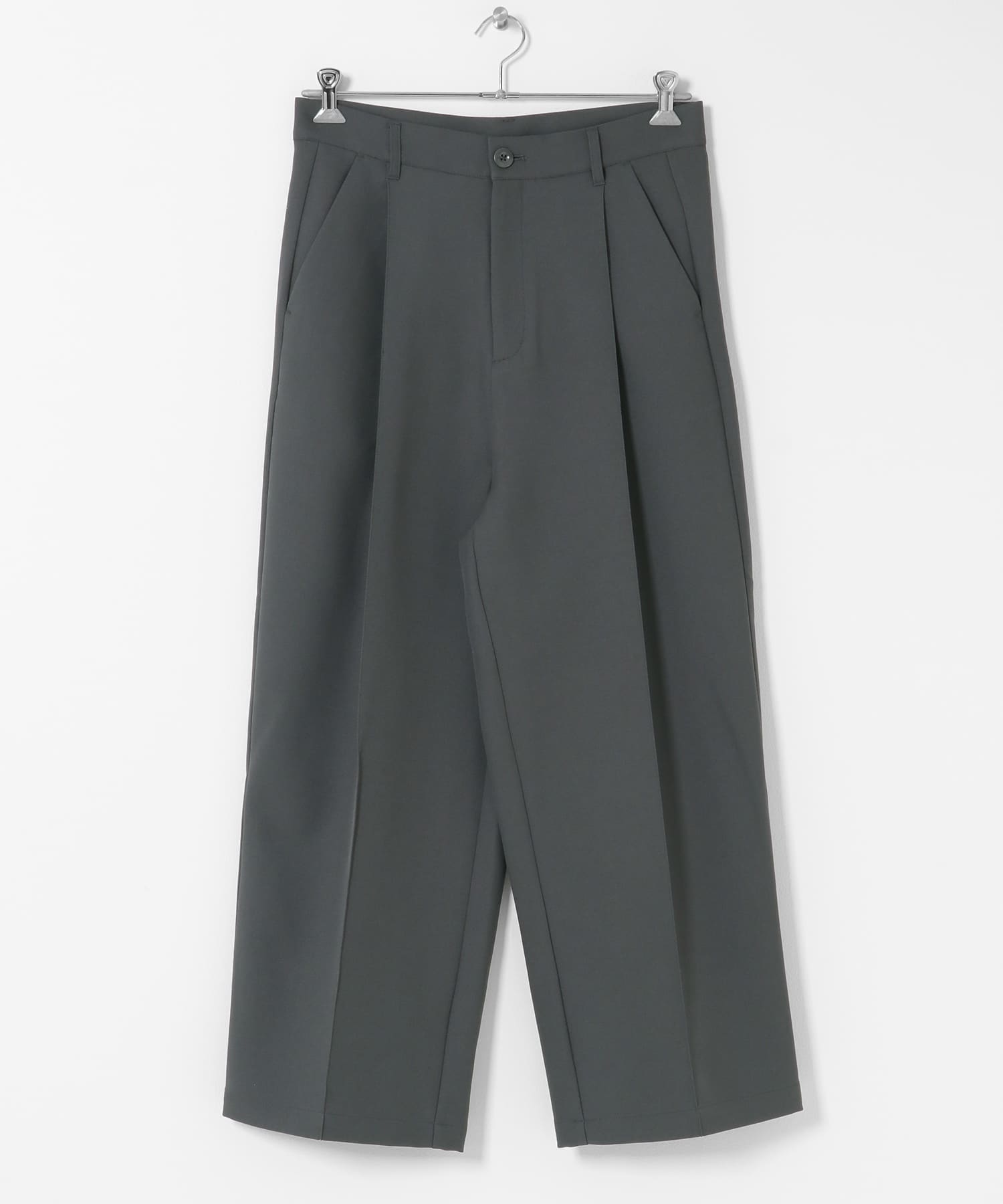 『撥水/防花粉』SKIN Proofタックワイドパンツ BLUE GRAY M