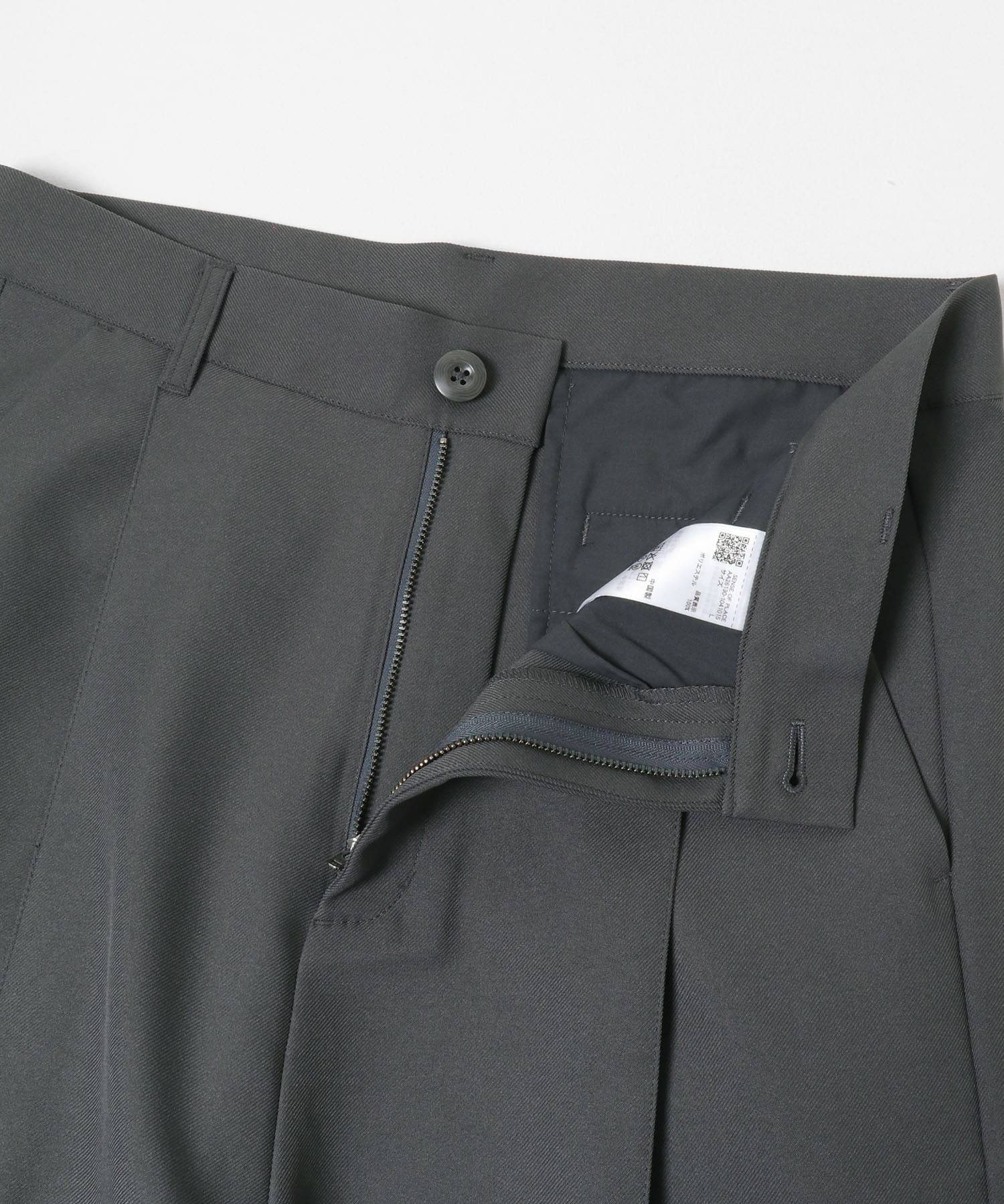 『撥水/防花粉』SKIN Proofタックワイドパンツ BLUE GRAY M