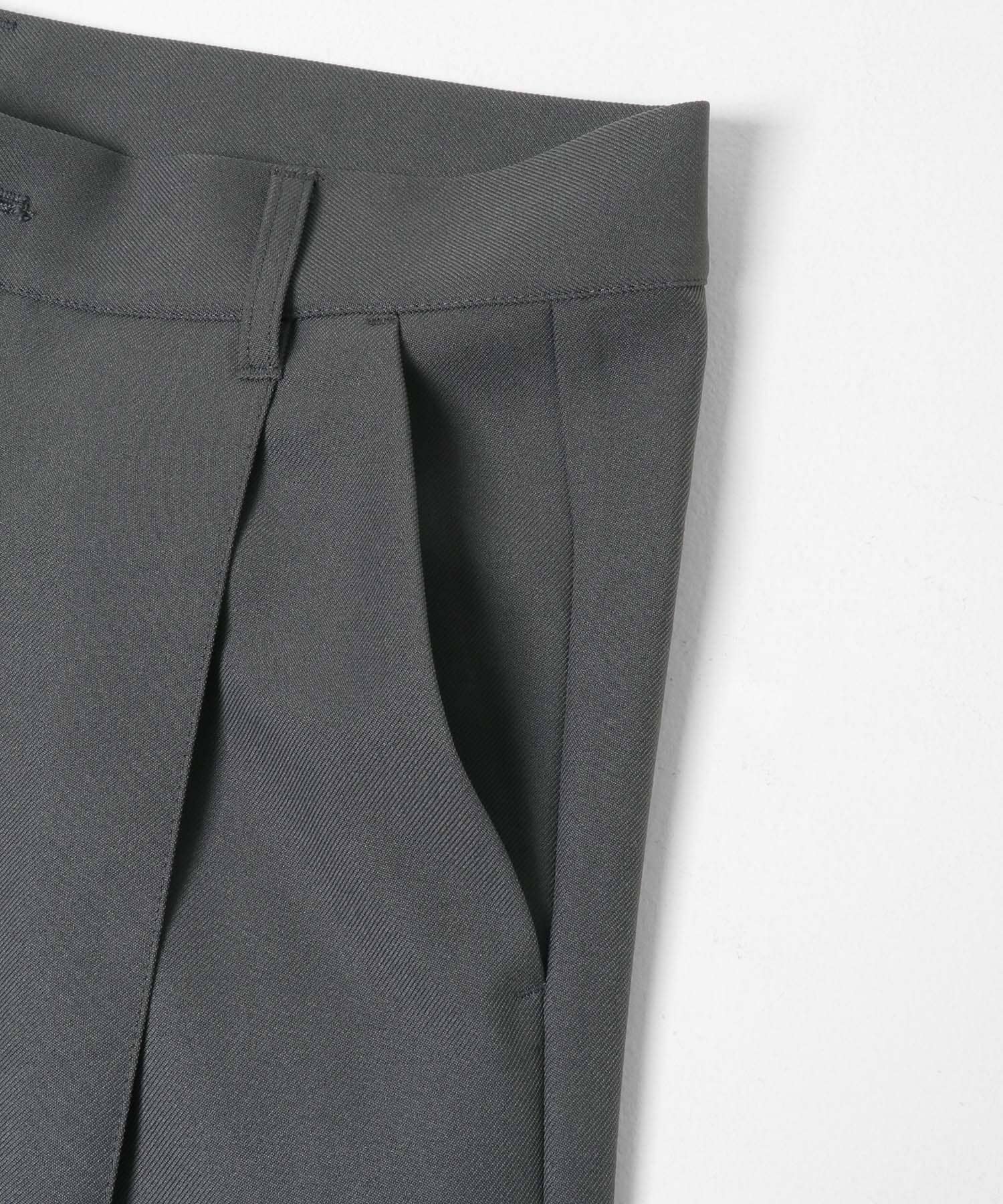 『撥水/防花粉』SKIN Proofタックワイドパンツ BLUE GRAY M