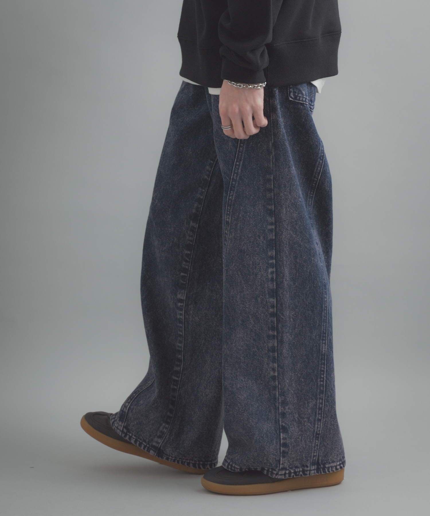 ケミカルバギーワイドデニムパンツ