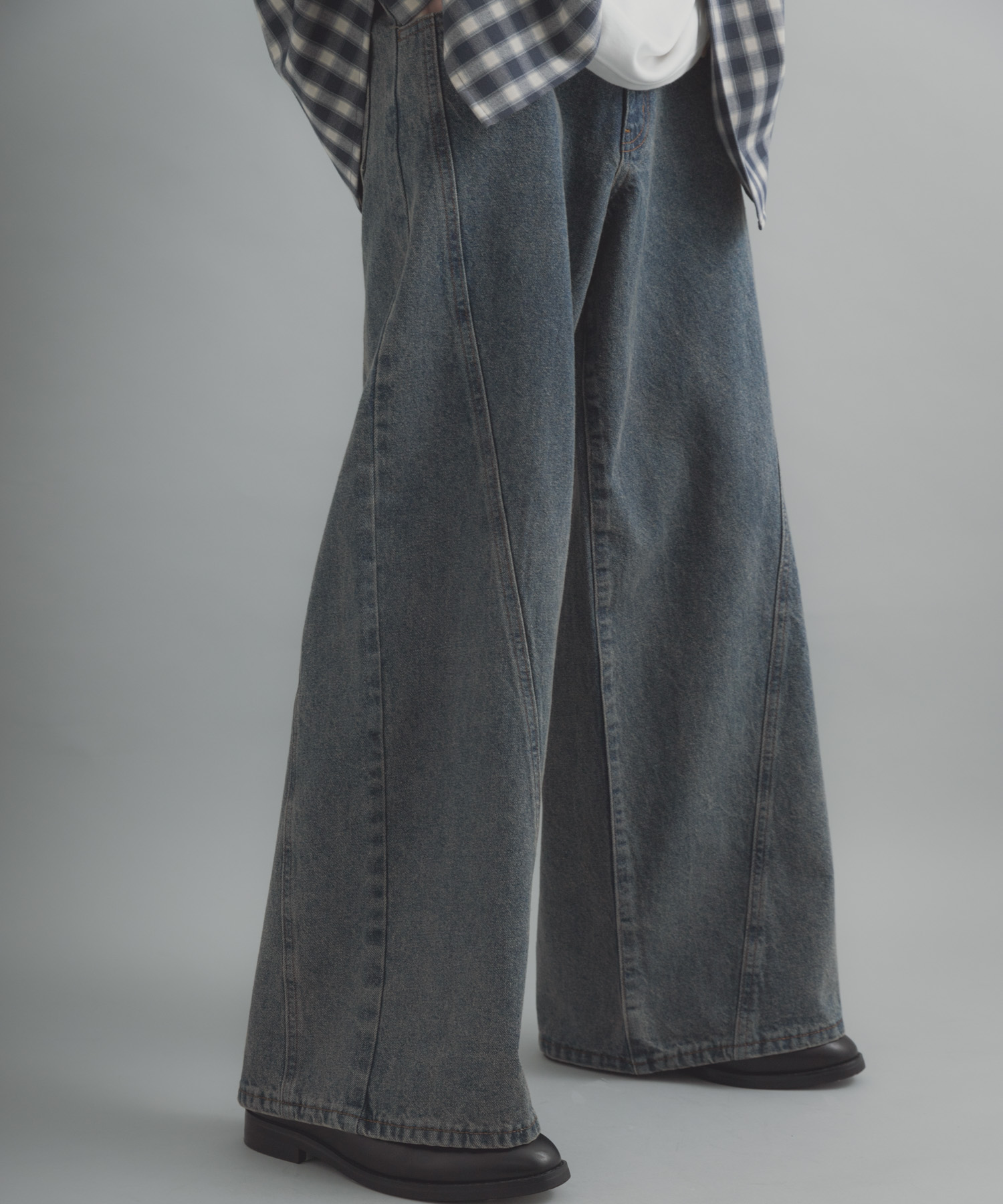 ケミカルバギーワイドデニムパンツ