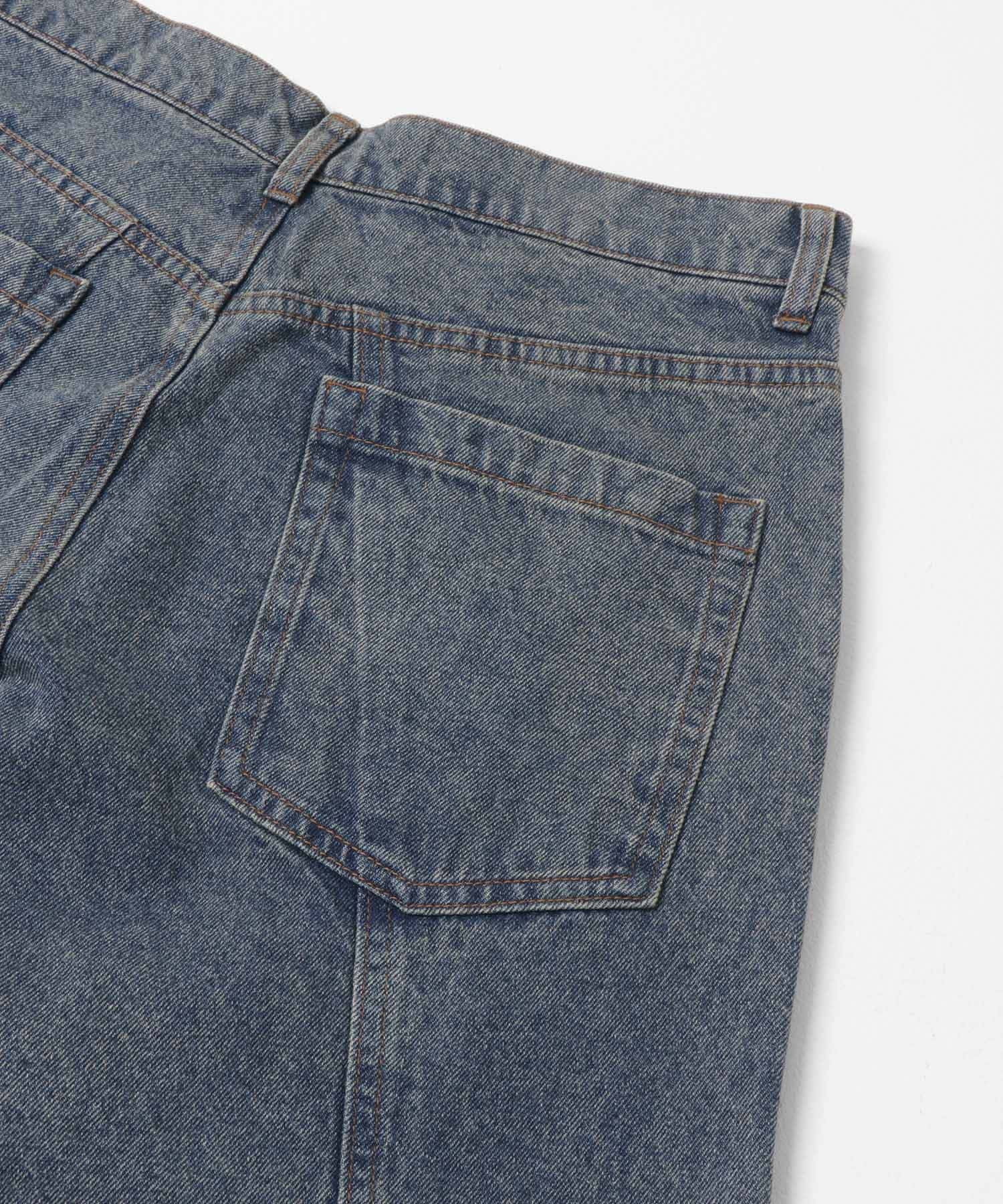 ケミカルバギーワイドデニムパンツ INDIGO M