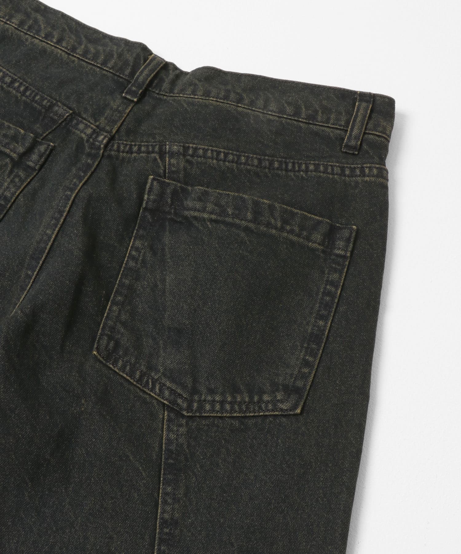 ケミカルバギーワイドデニムパンツ BLACK M