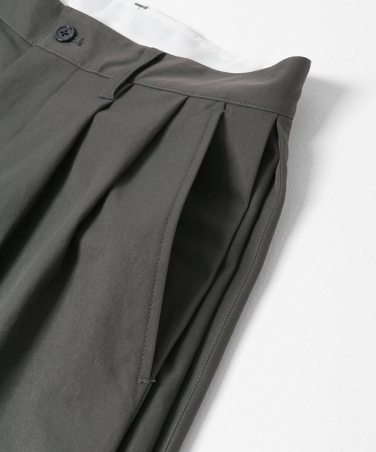 サイドタックワイドパンツ CHARCOAL M