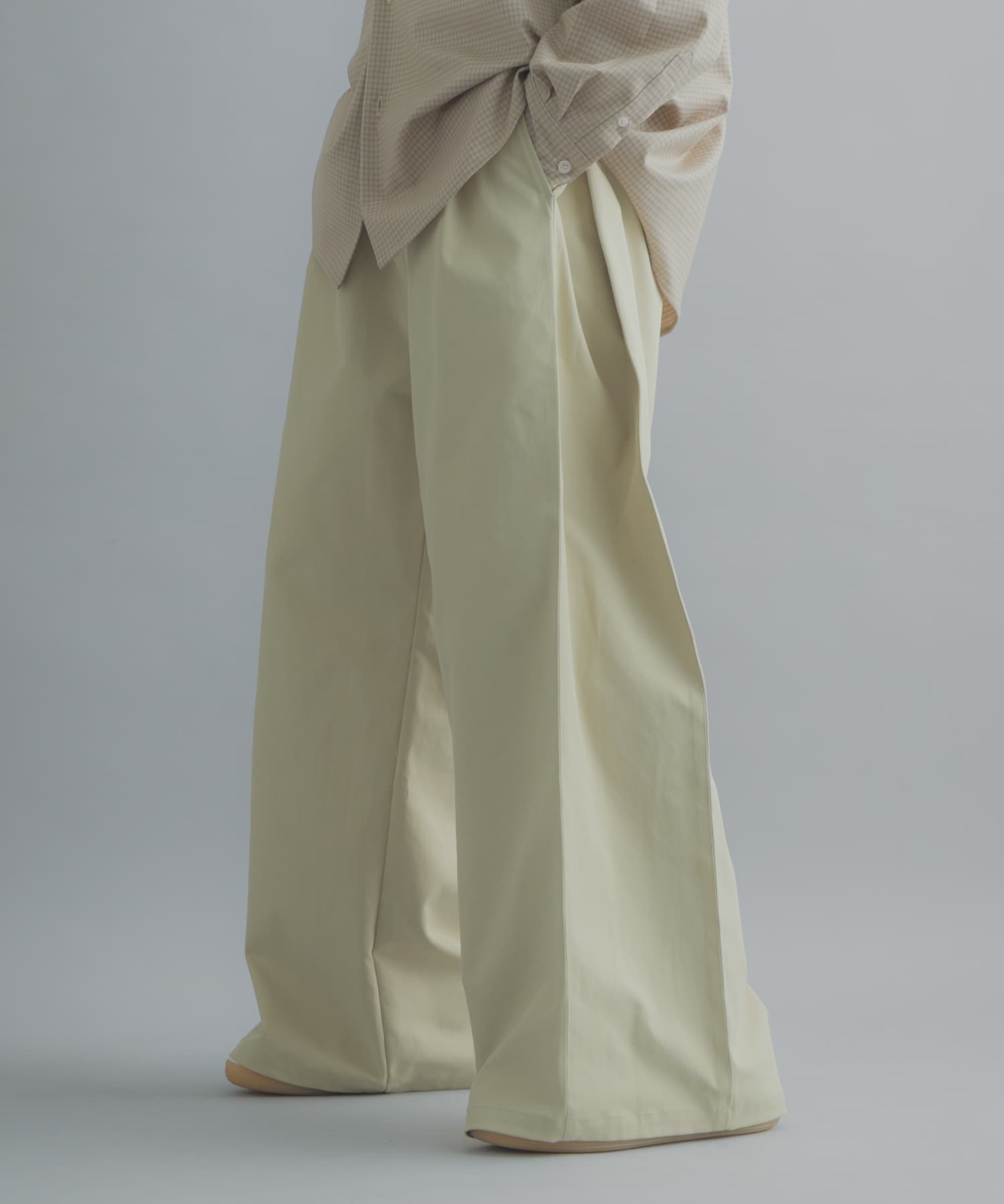 サイドタックワイドパンツ BEIGE M