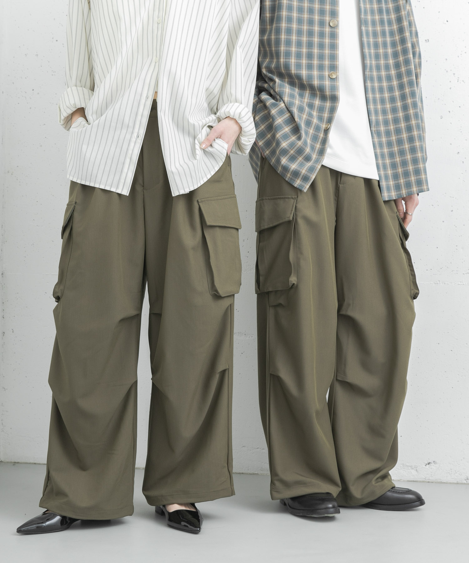 『ユニセックス』ワイドカーゴパンツ