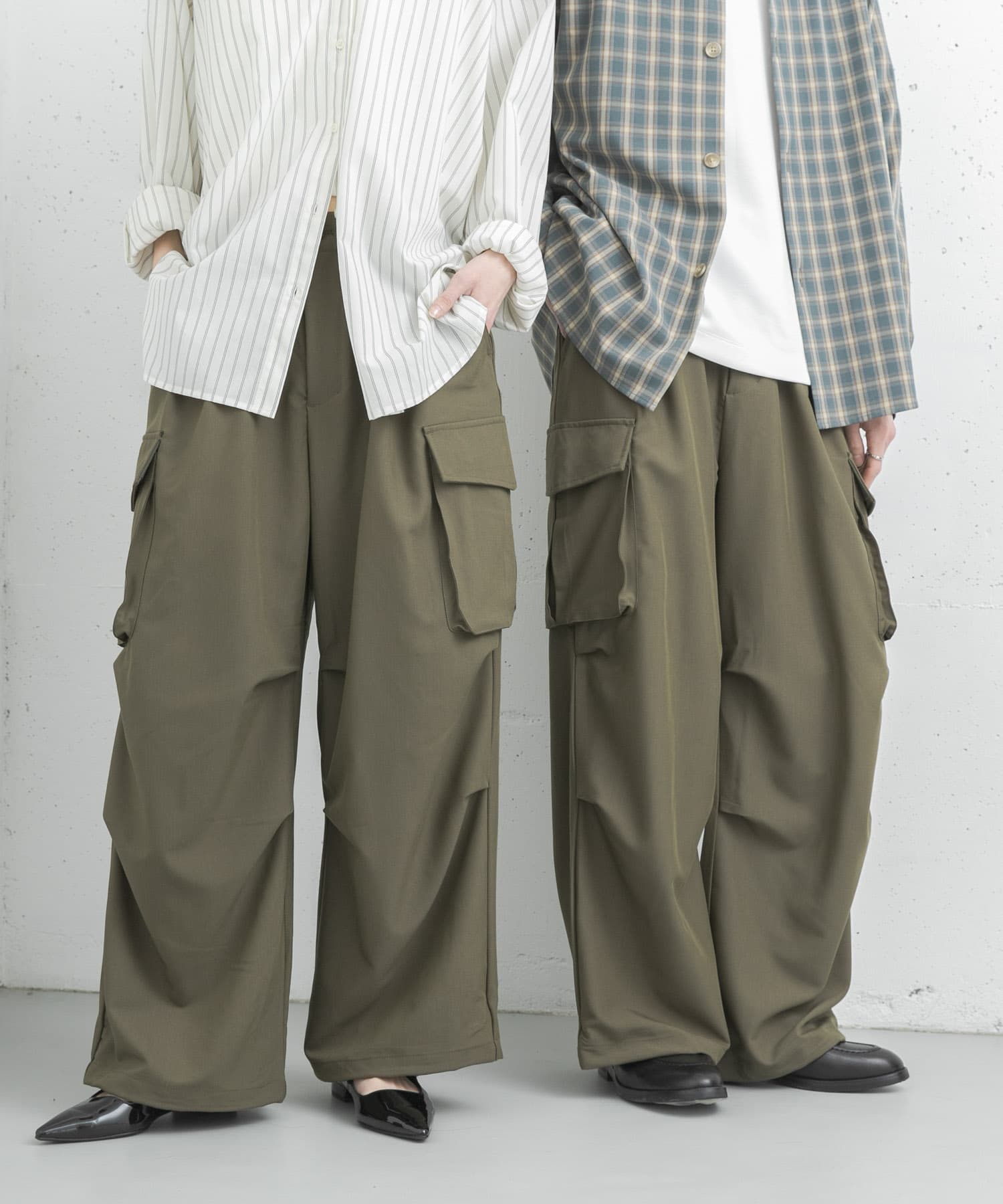 『ユニセックス』ワイドカーゴパンツ