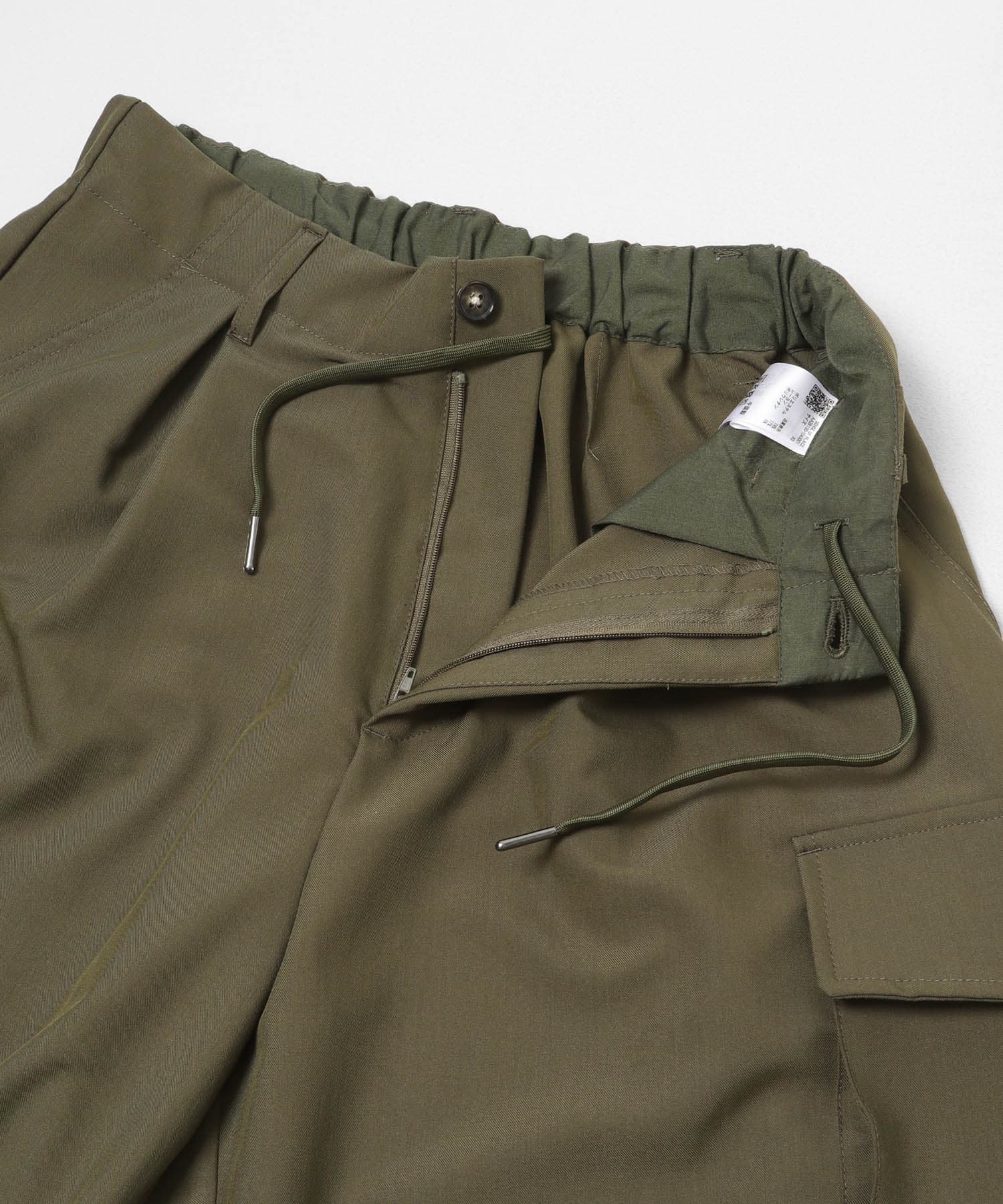 『ユニセックス』ワイドカーゴパンツ OLIVE XS